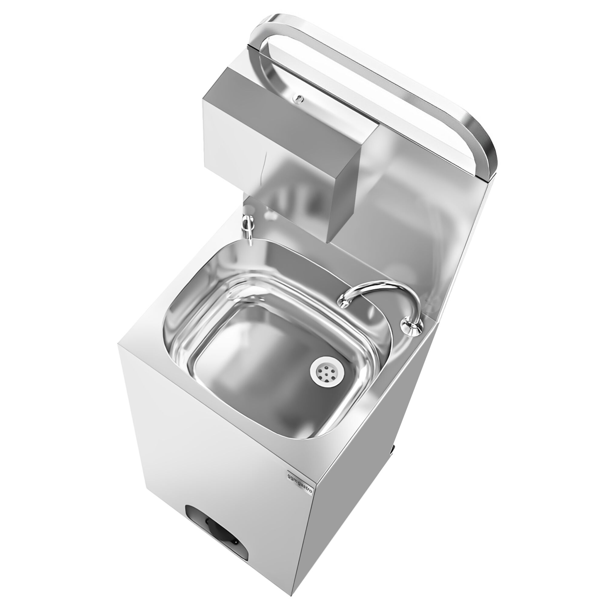 Lave-mains autonome - inox - avec distributeur de savon & de serviettes en papier