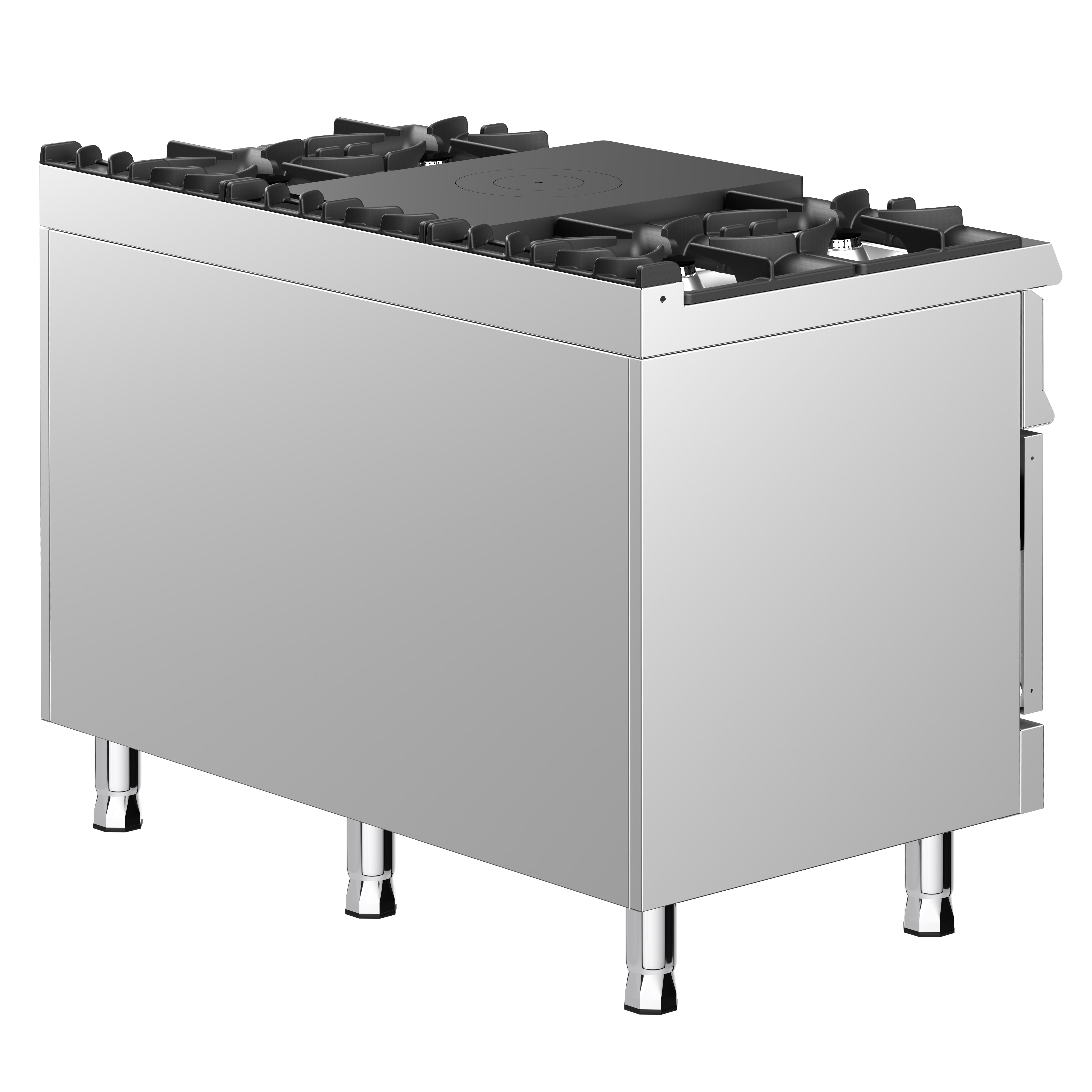 Plaque coup de feu & fourneau à gaz – 39,5 kW – 5 brûleurs – avec four à gaz statique – 6 kW