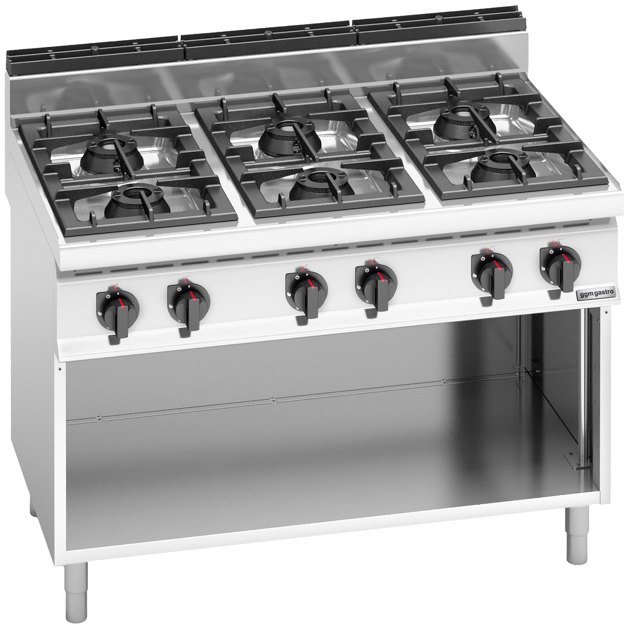 Fourneau à gaz – 42 kW – 6 brûleurs – modèle haute performance