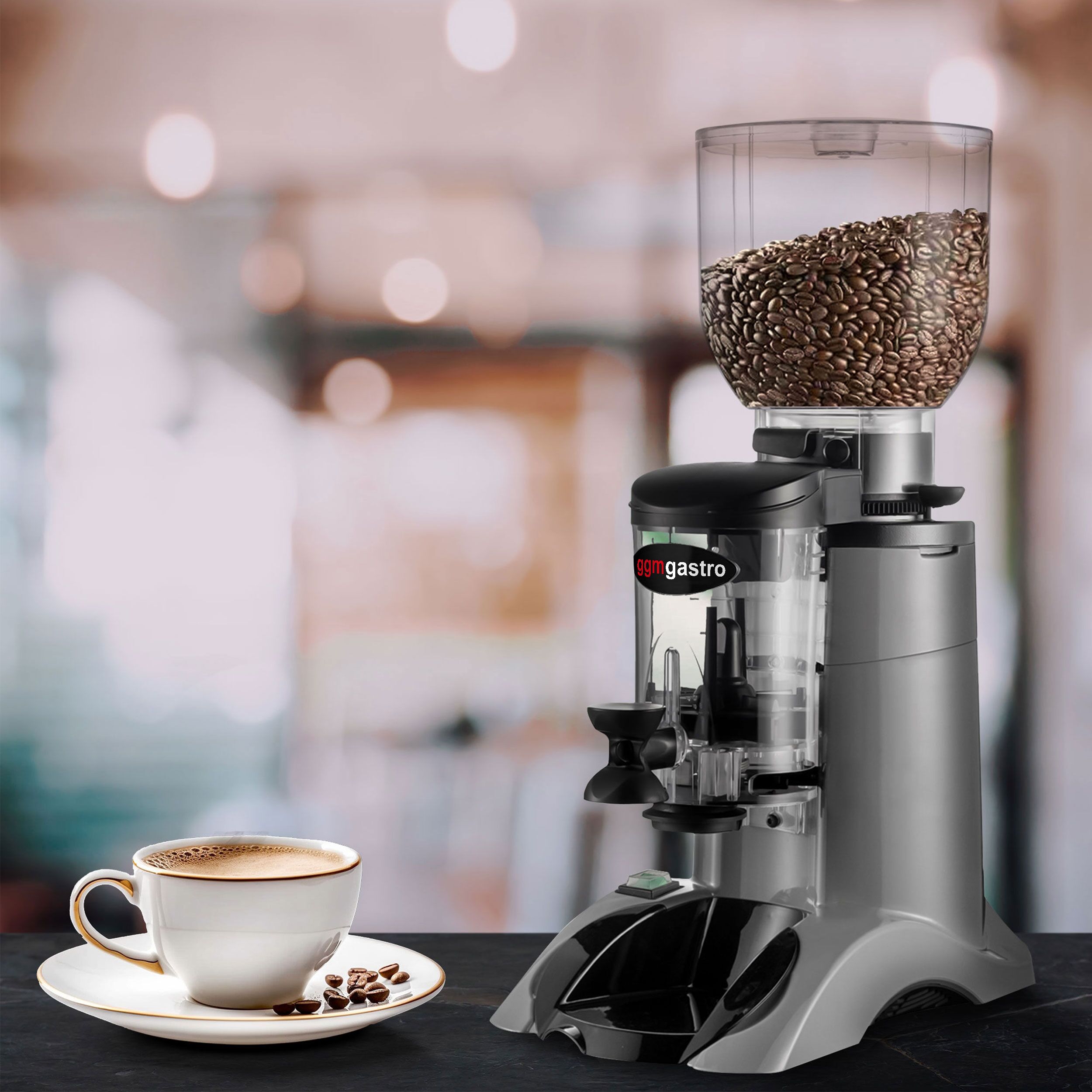 Moulin à café - 2 kg - 77 dB - avec doseur - Gris