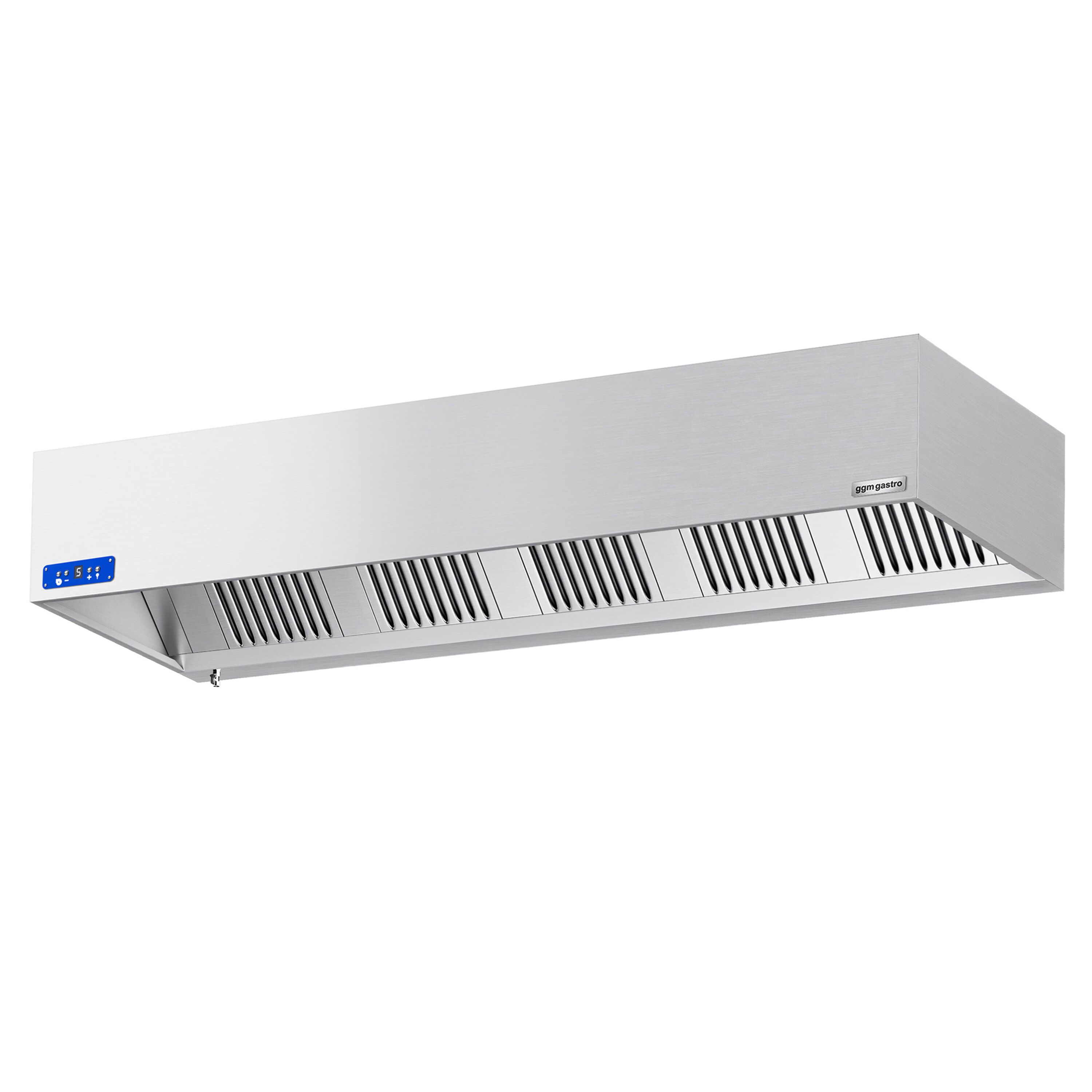 Commercial Wall-Mounted Extractor Hood with Motor – 2600mm – with Speed Controller, Baffle Filters & Lighting