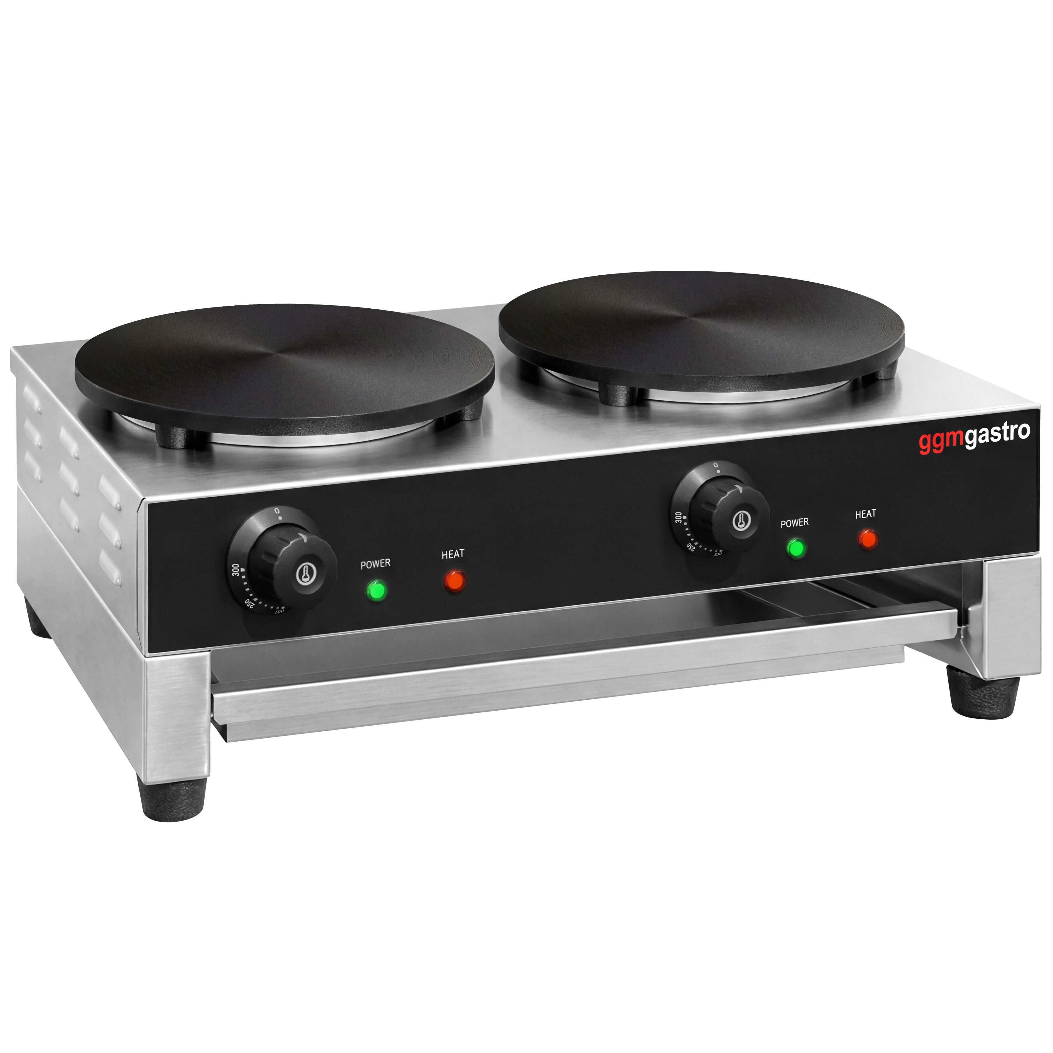 Crêpière professionnelle - Thermostat réglable - Double - Ø 400mm