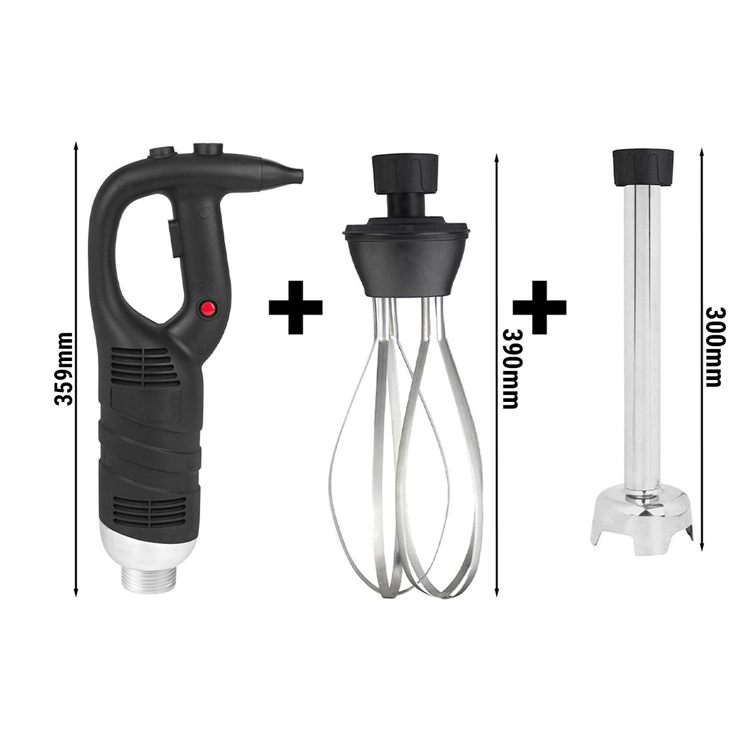Mixeur plongeant professionnel Combi - pied démontable inclus - pied 300mm & Fouet - 450 W - Vitesse variable