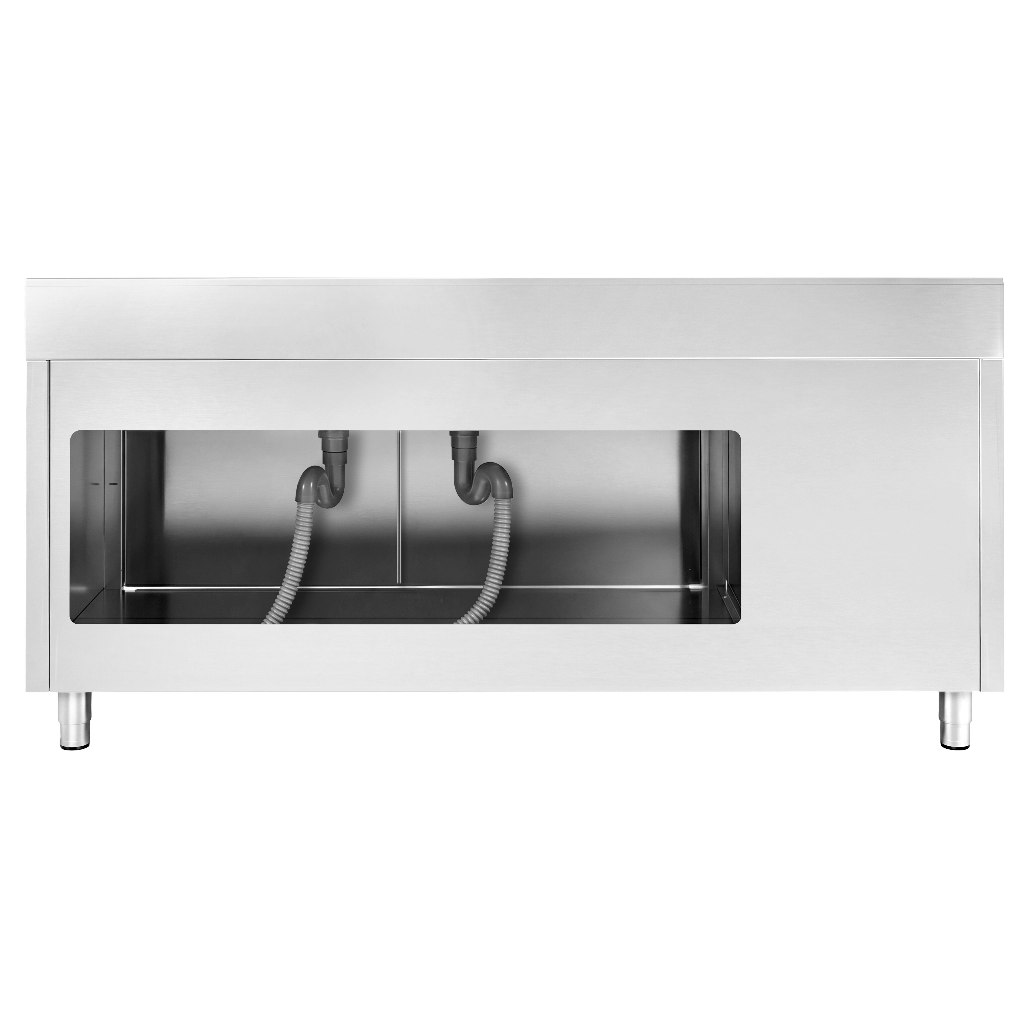 Szafka zlewozmywakowa PREMIUM – 2000 x 600 mm – z 2 zlewami po prawej stronie