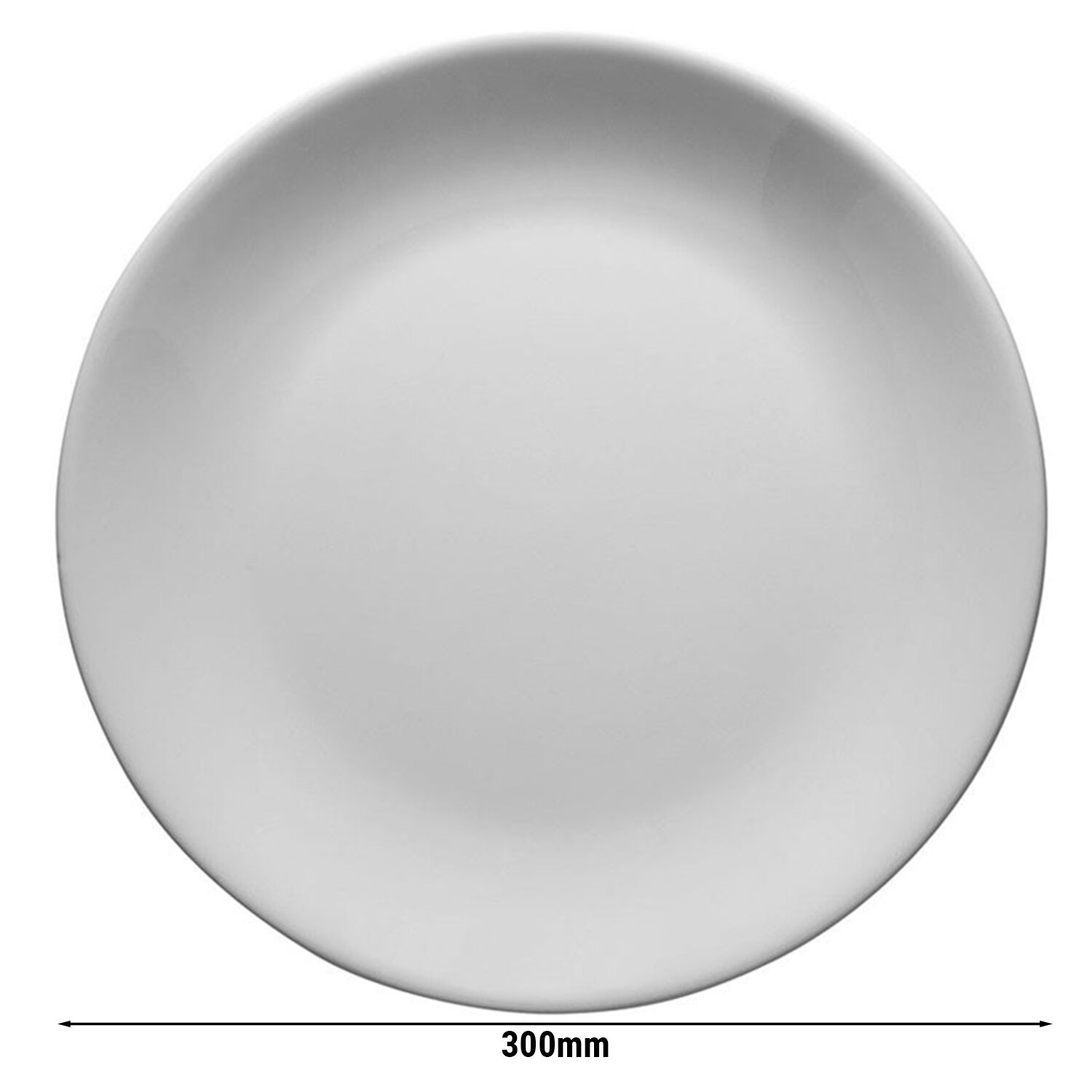 (12 pcs) ENTITY | Pizza Plate - flat - Porcelain - Ø300mm - White