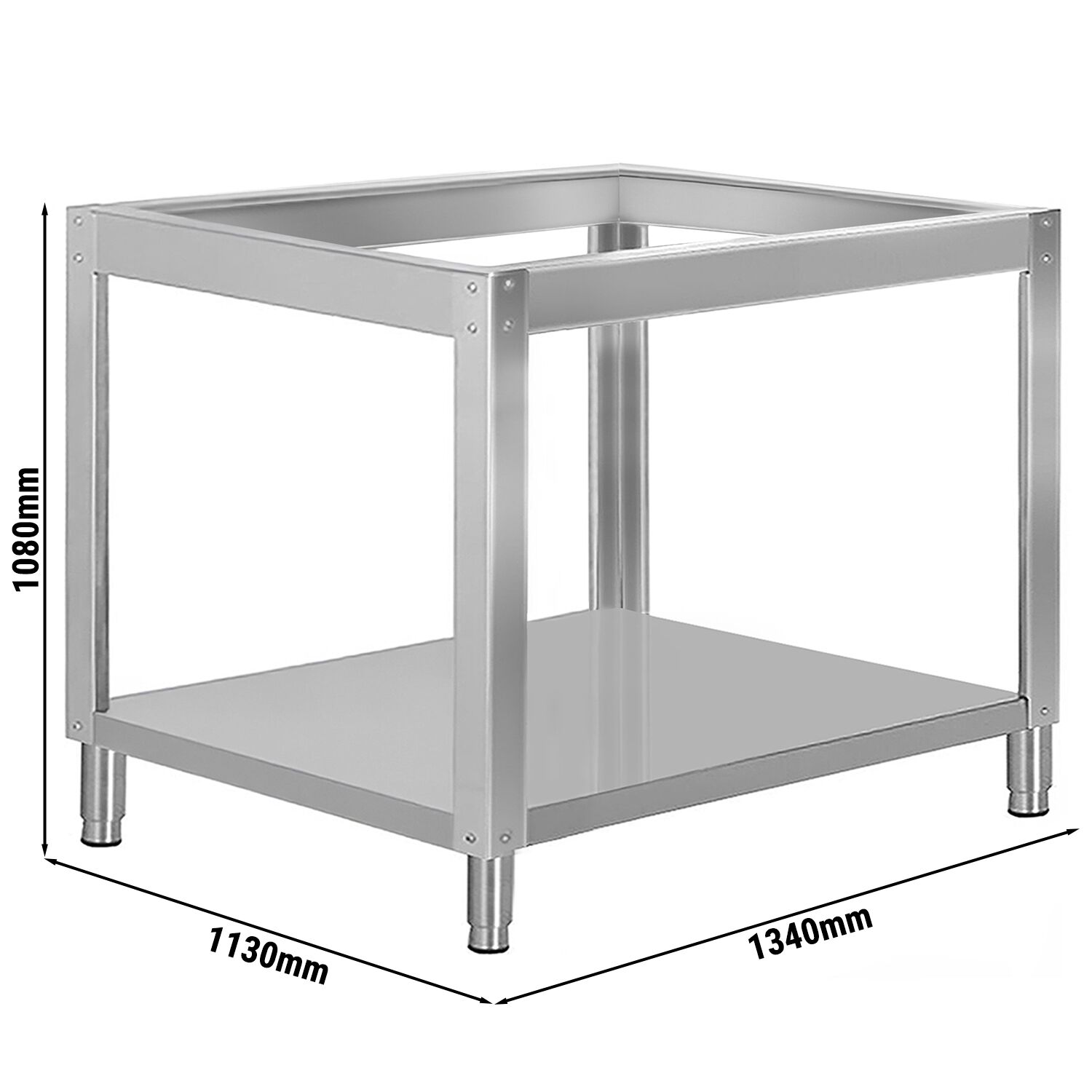 Support pour four à pizza - 1340x1130x1080mm - Inox - compatible avec PEP99, PEP99D & PEP99TC