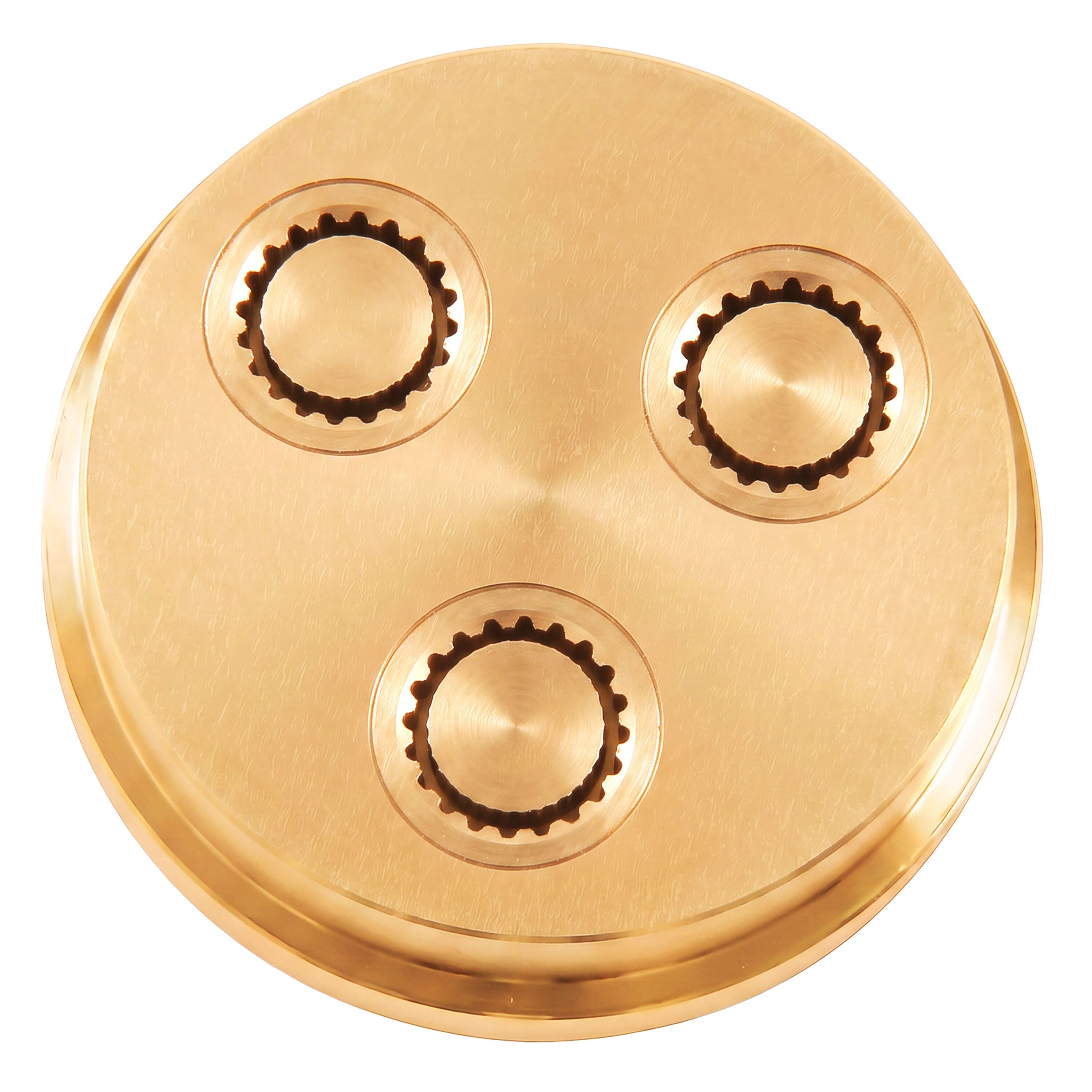 Brass Pasta Die (Bronze Finish) - Macaroni 14mm - for NMH13 - Ø58mm