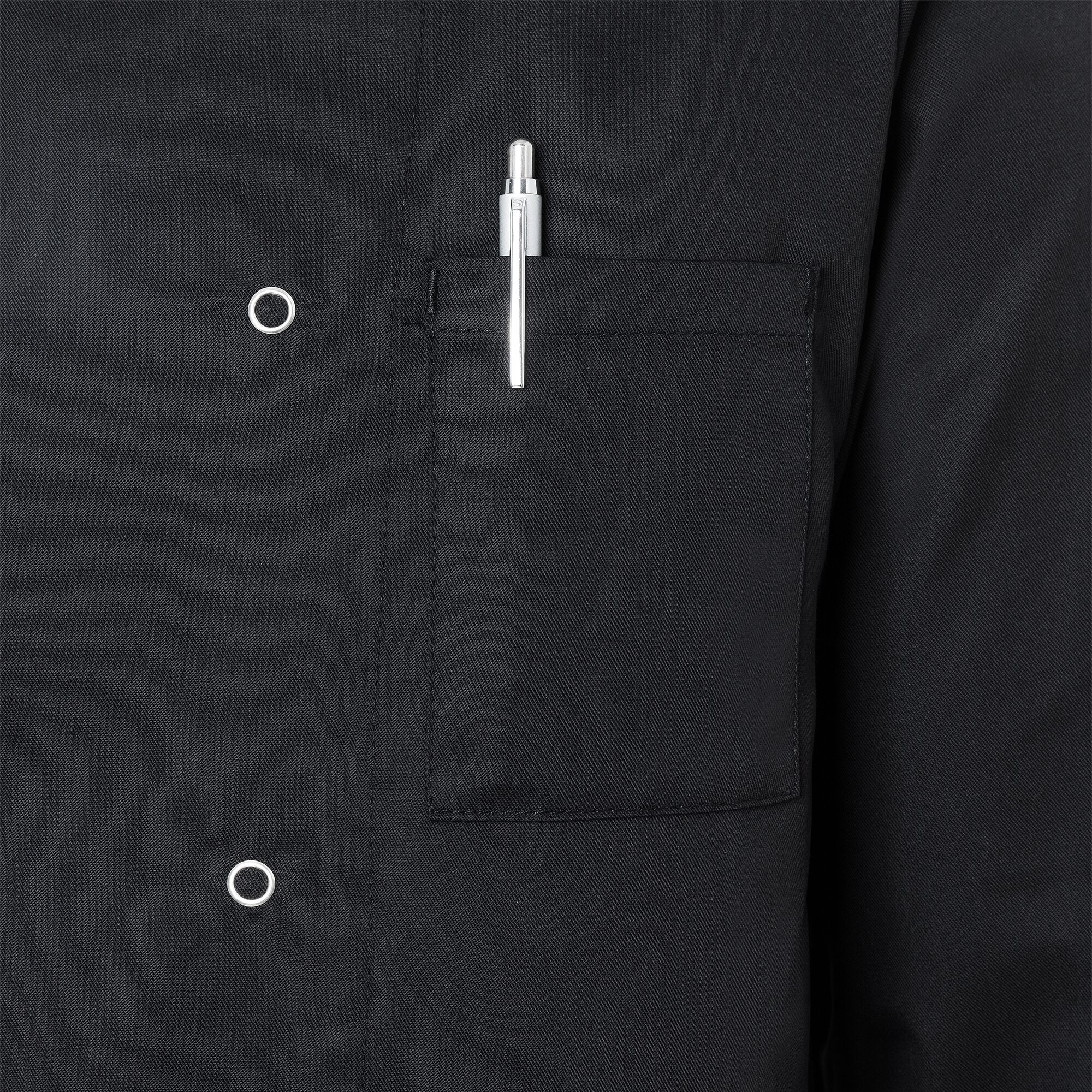 KARLOWSKY | Basic Double-Breasted Chef Jacket with Press Studs – Black - Size 4XL