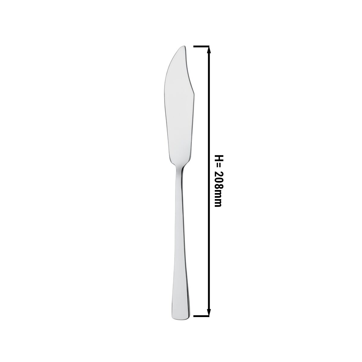 (12 pcs) Couteau à poisson Luca - Acier inoxydable 18/10 - 208mm - 12 pièces