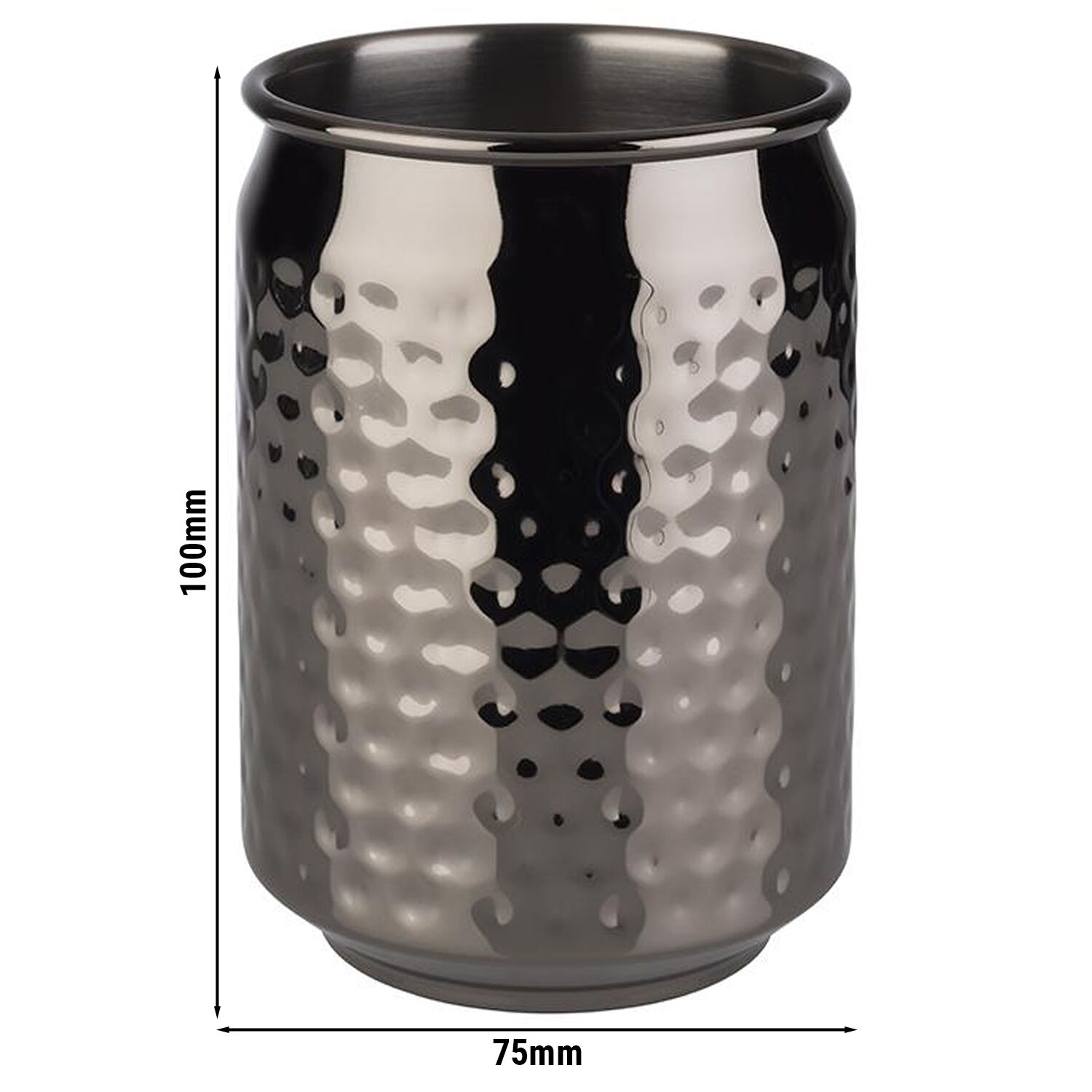 (6 pcs) Gobelet à milkshake COOL - 350ml - Noir