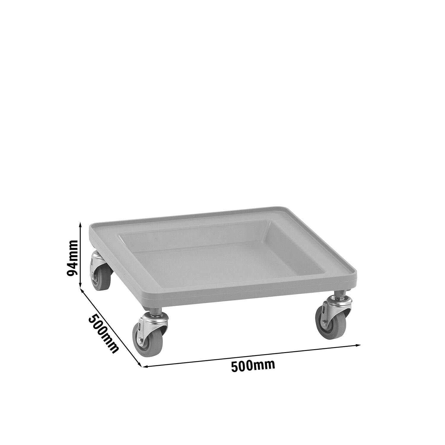 CAMBRO | CAMDOLLY® – Chariot pour casiers à vaisselle – compatible avec CAMBRO | CAMRACK® 1/1 – Gris