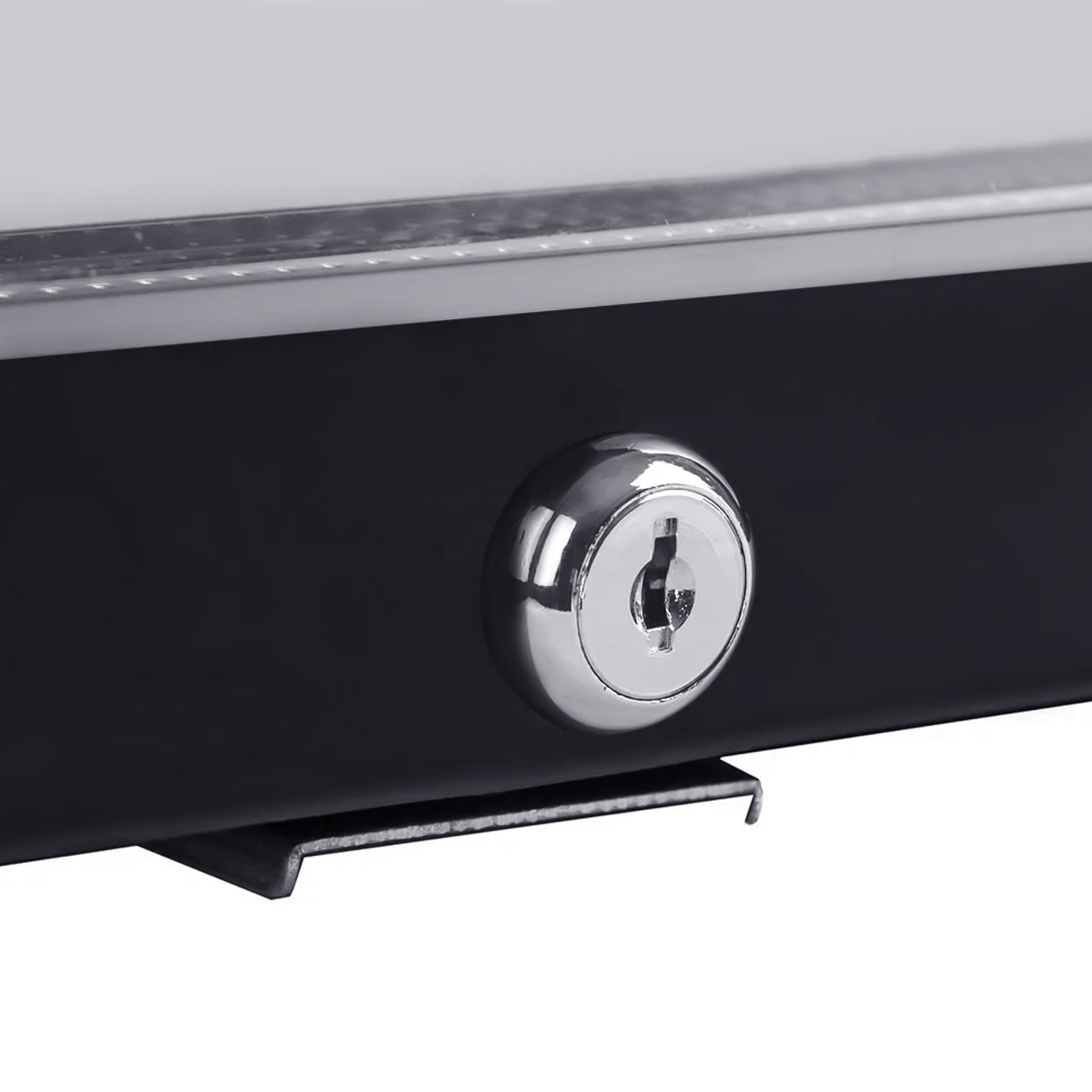 Minibar - 402mm - 34L - avec 1 porte en verre & serrure - Noir - double vitrage, porte réversible