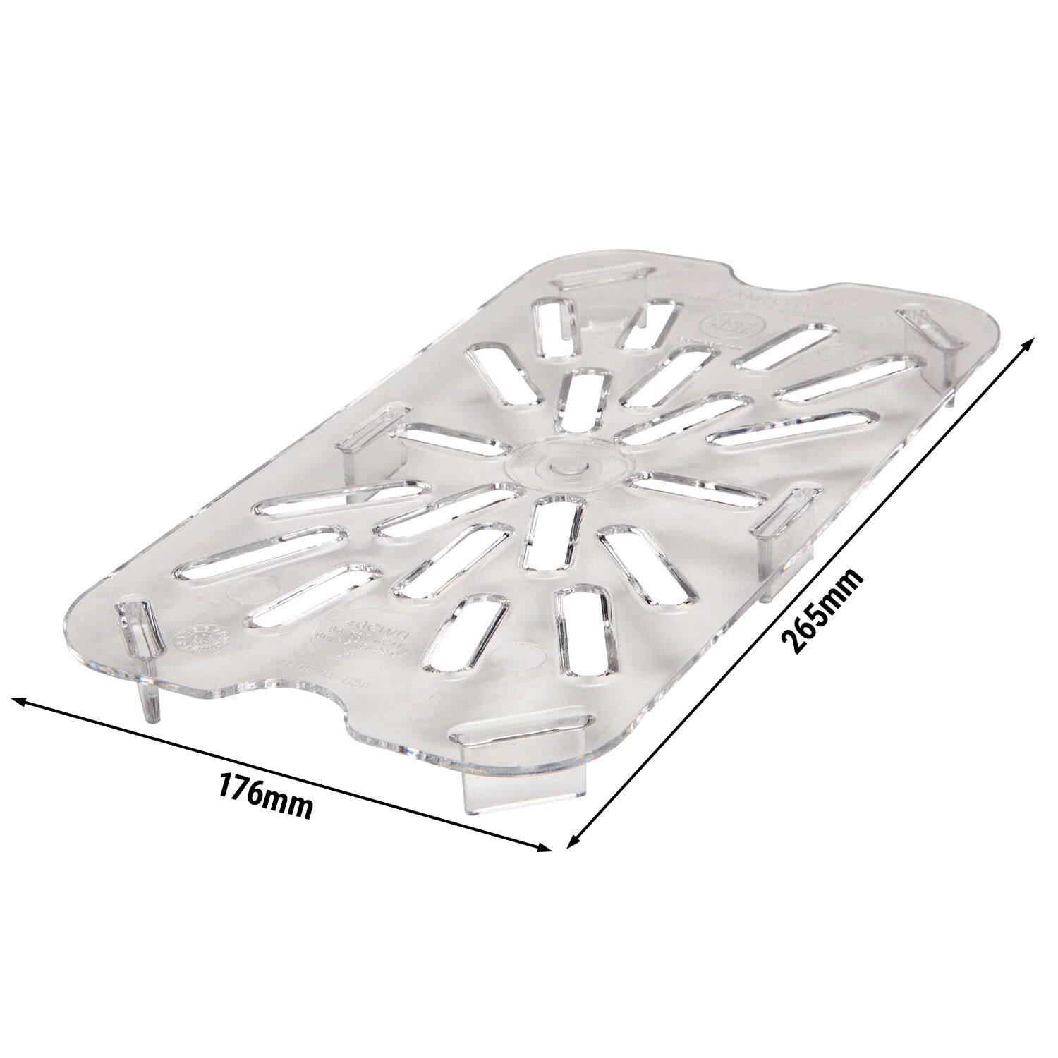 (6 pièces) CAMBRO | Camview® - Égouttoir GN en copolymère 1/4 - Transparent - Sans BPA