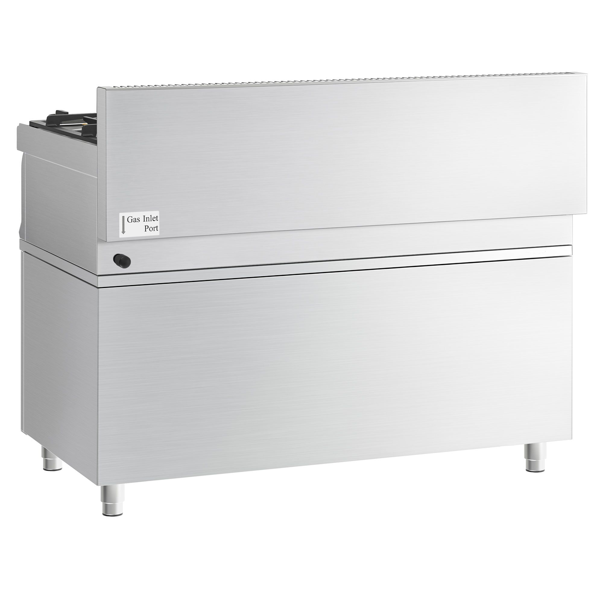 Fourneau à gaz – 36 kW – 6 brûleurs – avec soubassement avec 3 portes
