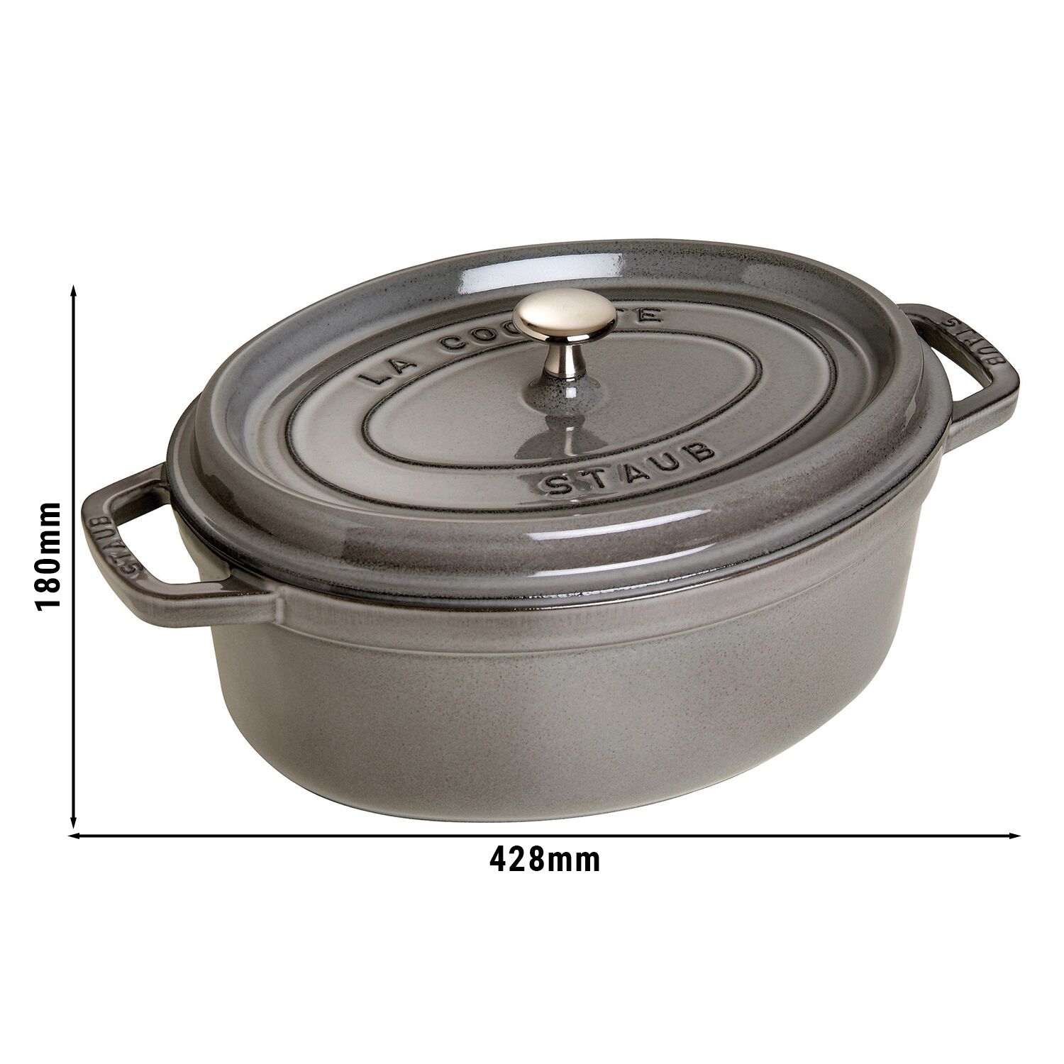 STAUB | LA COCOTTE - kokotka - oválná - 370 mm - litina - grafitově šedá