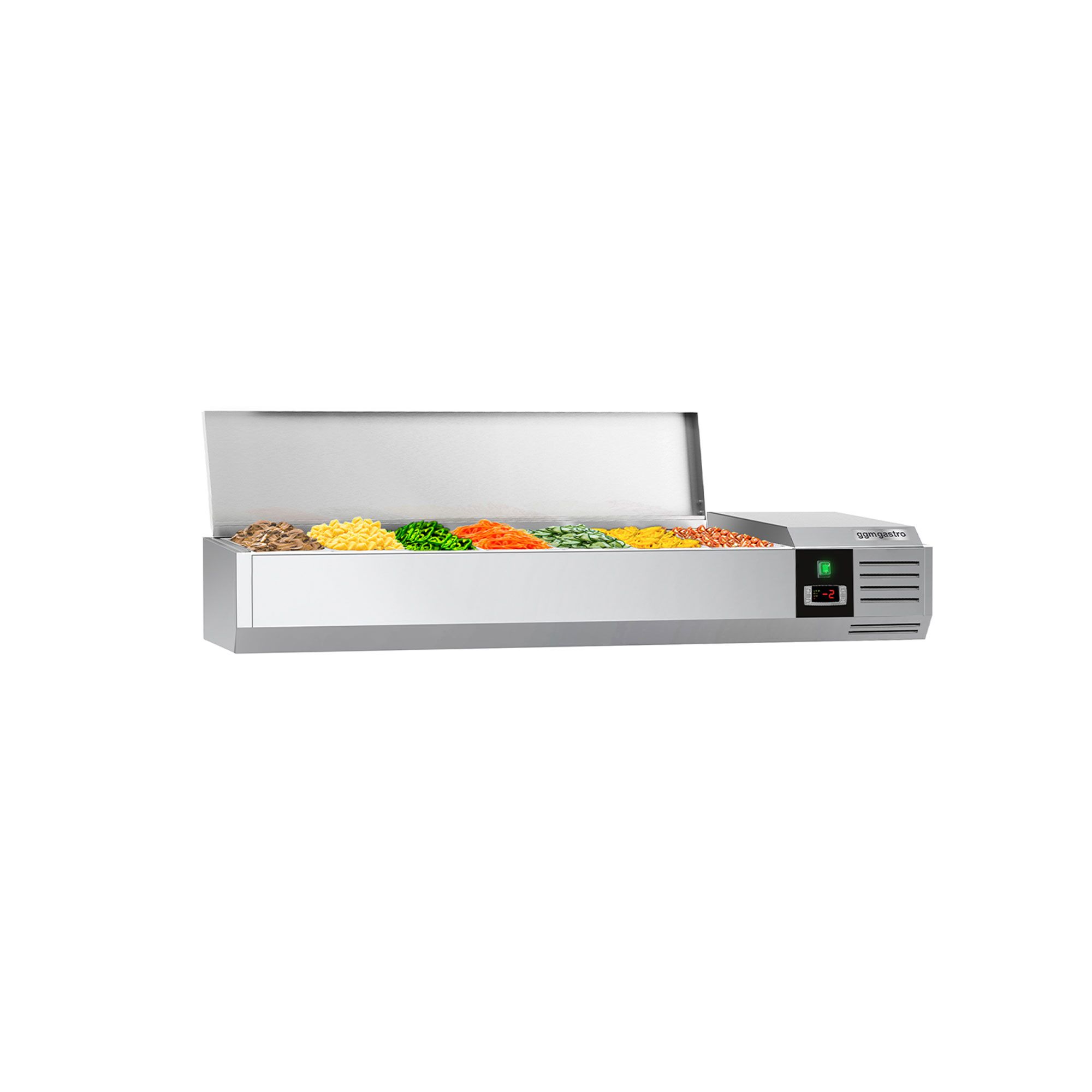 Vetrina Refrigerata Porta Ingredienti / Vetrina Gastronorm PREMIUM - 1500x335mm - 7x GN 1/4