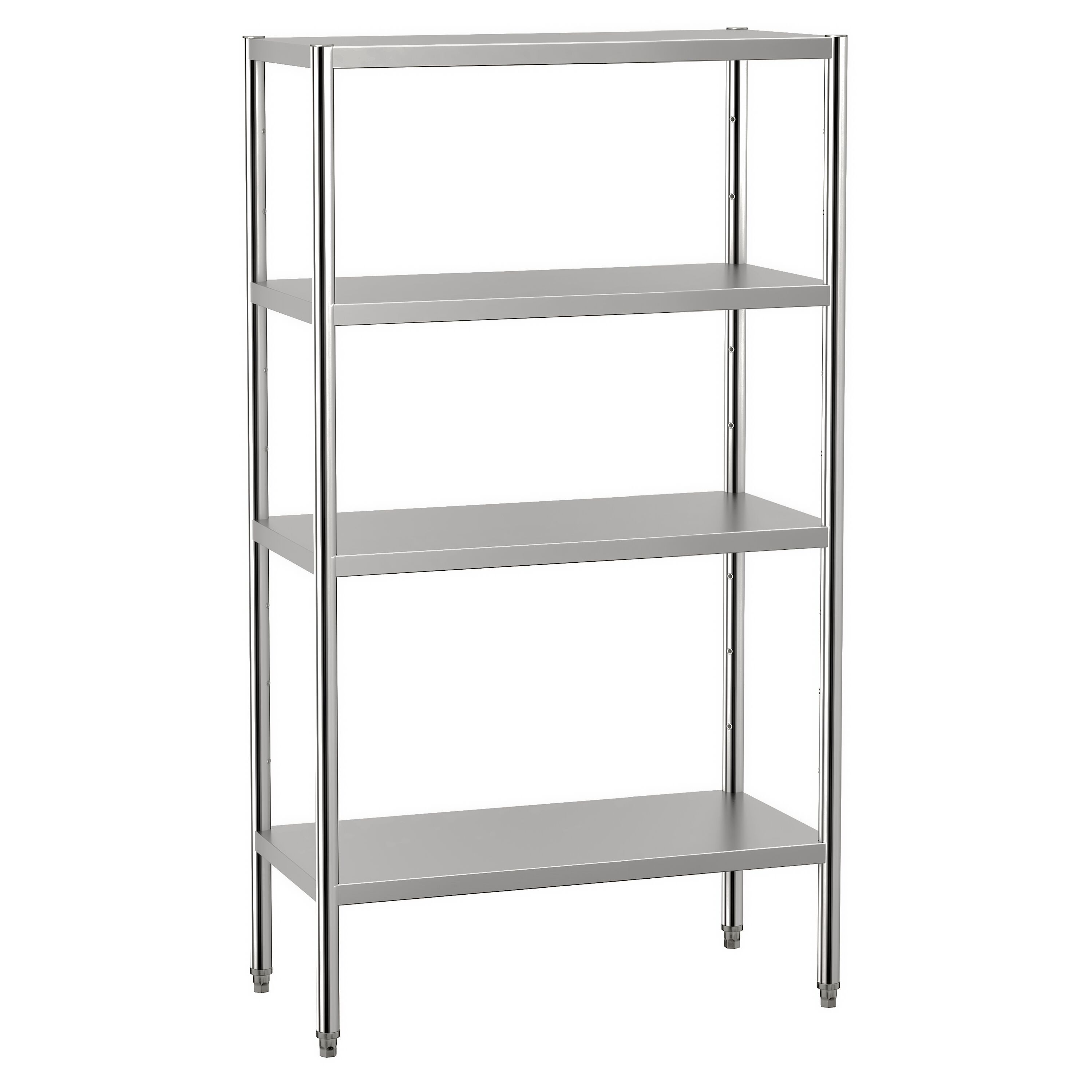 Étagère en inox ECO - 1000 x 490 mm - avec 4 étagères (réglables)
