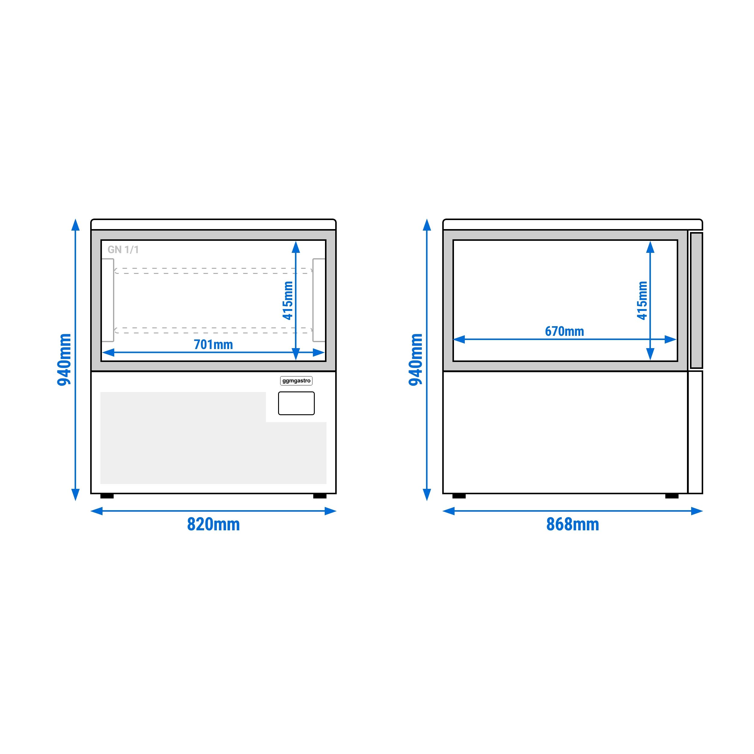 Cellule de refroidissement rapide - 120 litres - 5 x GN 1/1