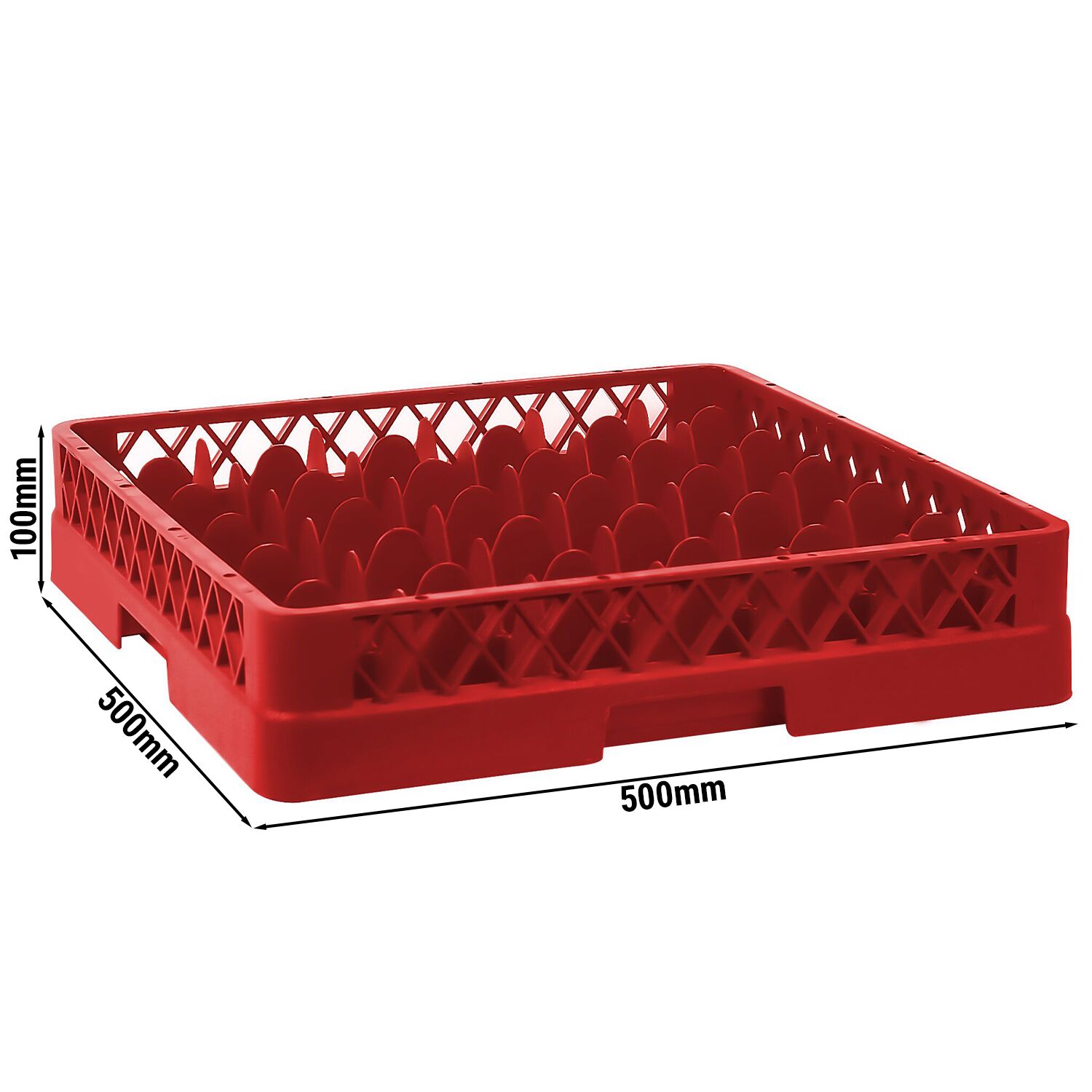 Casier à verres - 500x500mm - 49 compartiments - Rouge - compatible ARU49N