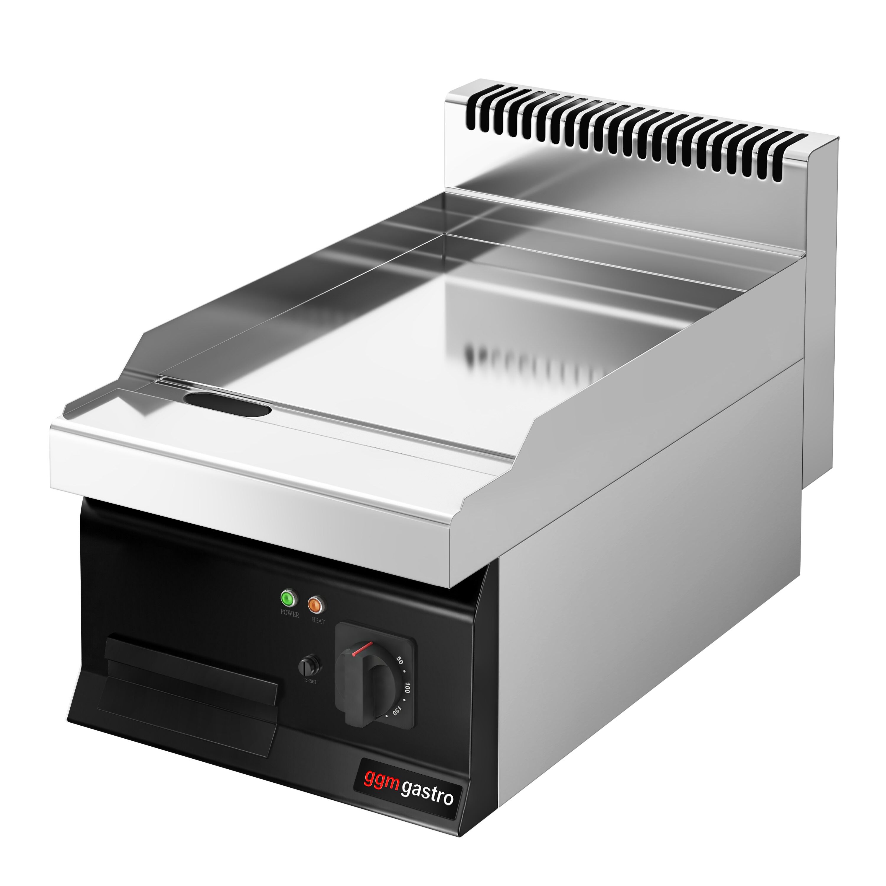 Plaque de cuisson électrique avec revêtement en chrome dur - 4,5 kW - lisse