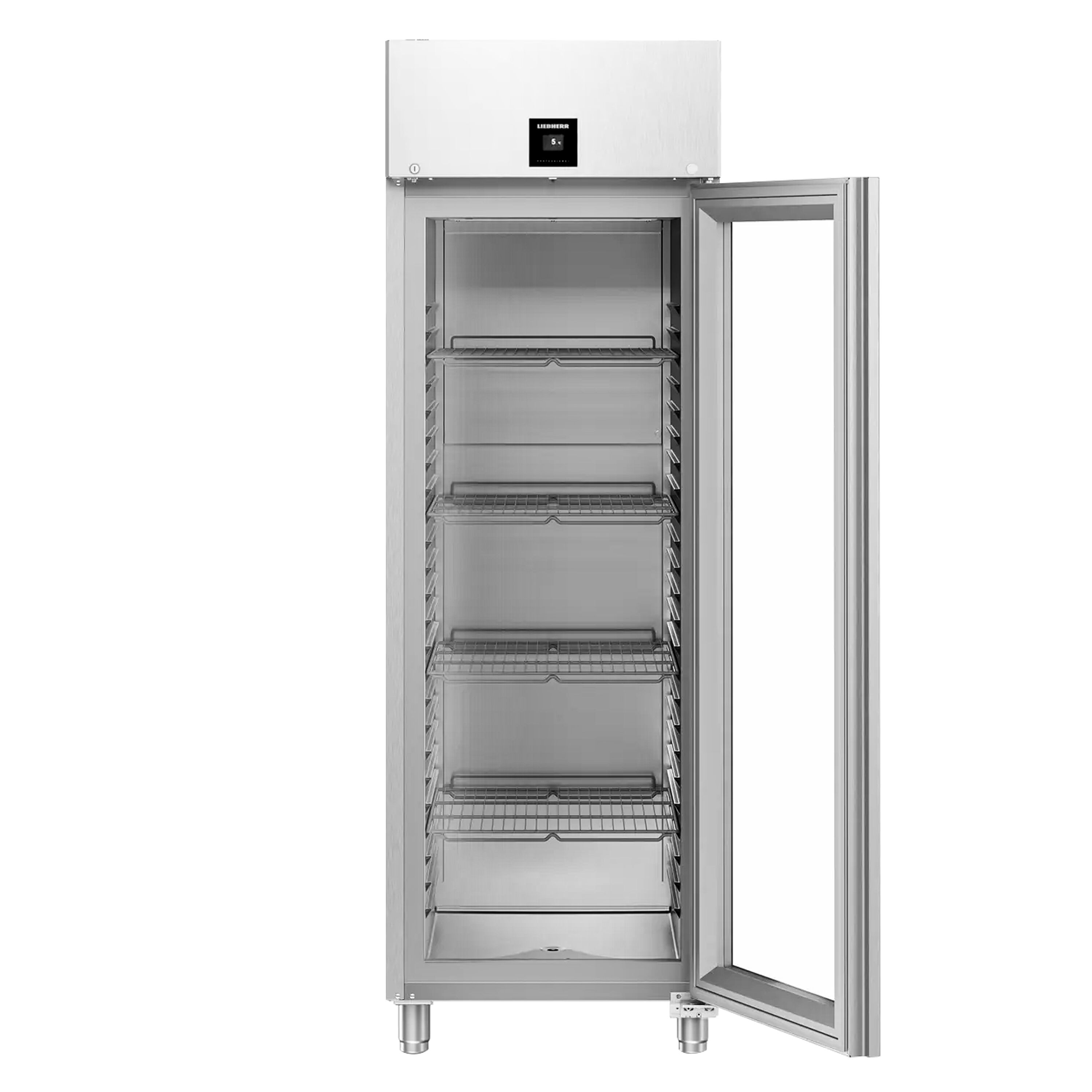 LIEBHERR | Kühlschrank Edelstahl PERFECTION - 625 Liter - GN 2/1 - Innen Edelstahl - mit 1 Glastür