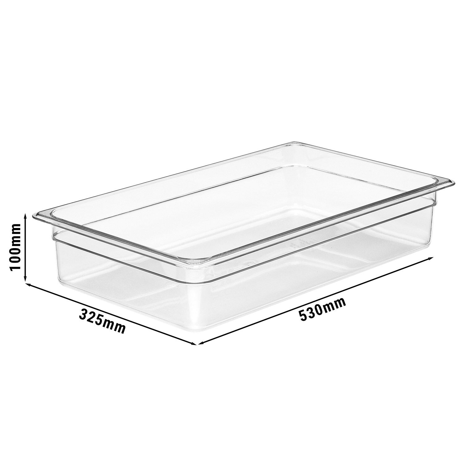 (6 pièces) CAMBRO | Camview® - Bac GN 1/1 en copolymère - Transparent - Hauteur : 100 mm - Sans BPA         