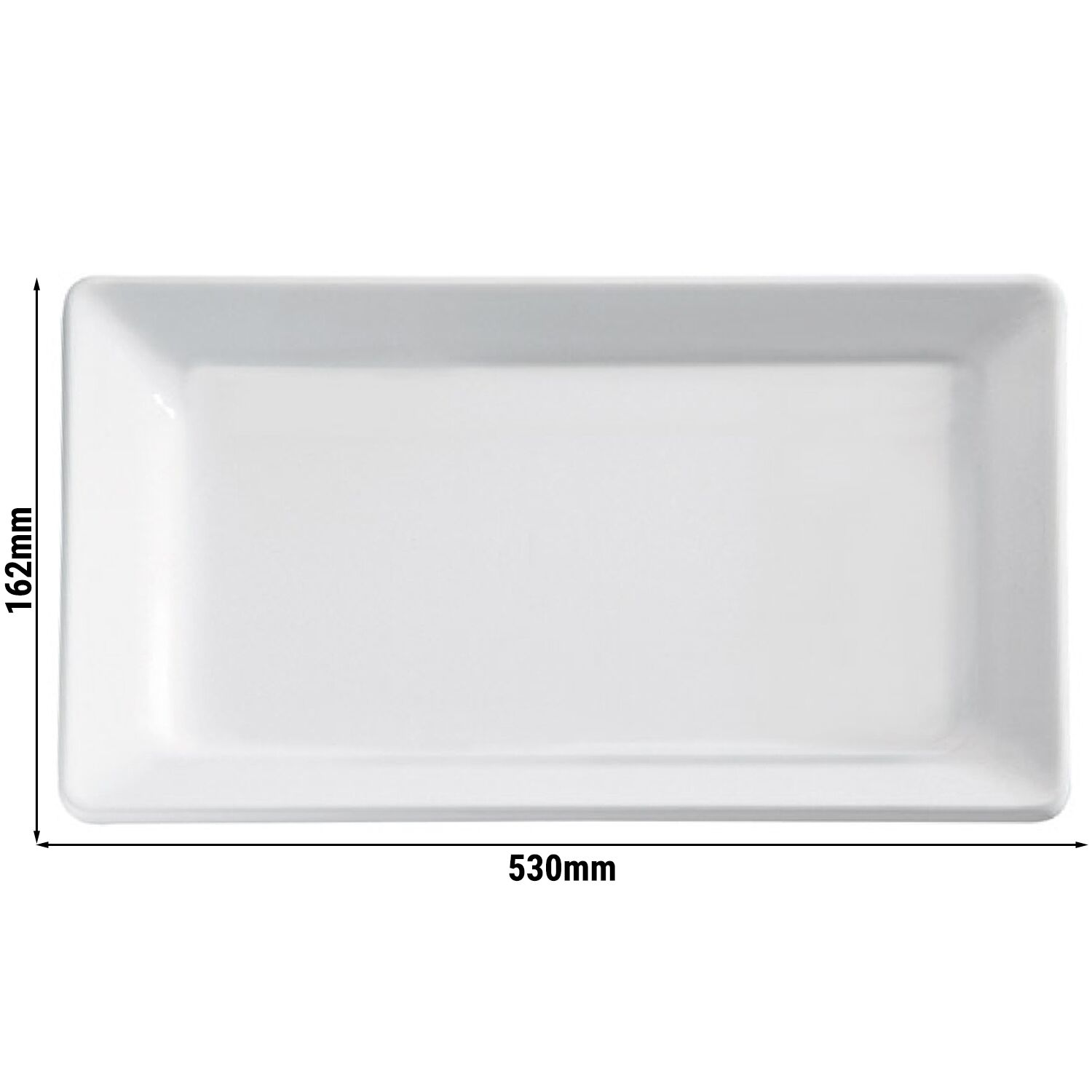 (6 pièces) Plateau GN 2/4 – PURE – Mélamine – Hauteur : 30 mm – Noir
