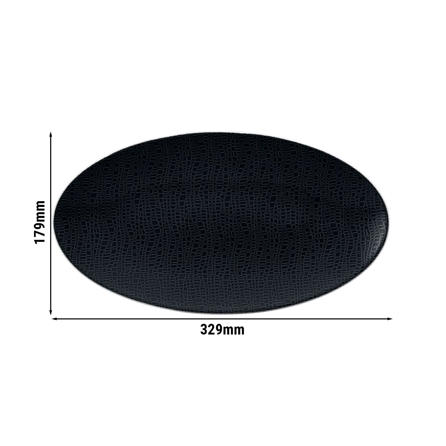 (2 pièces) SELTMANN WEIDEN | Plat de service - 330x180 mm - Noir         