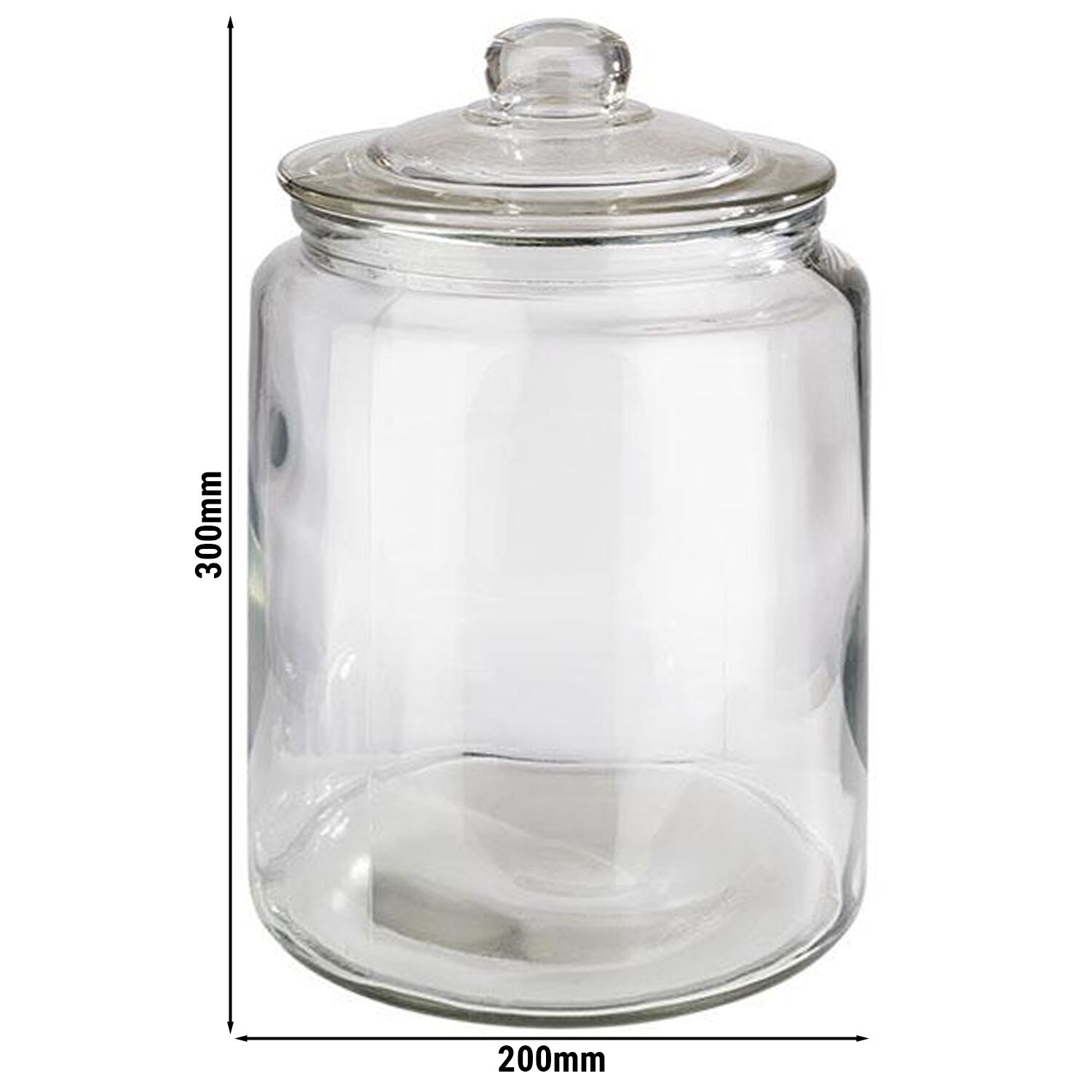 (6 pcs) Storage jar - CLASSIC - 6 l - Clear - incl. glass lid