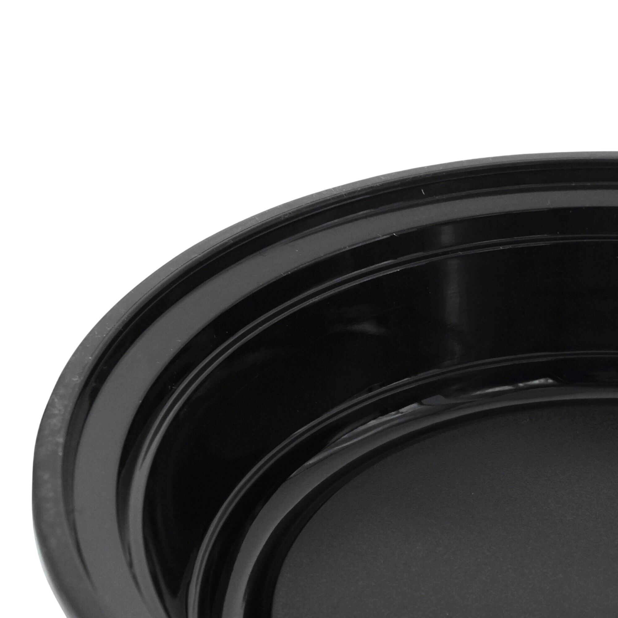 (300 pcs) Barquette réutilisable - 1000ml - Ronde - Noir