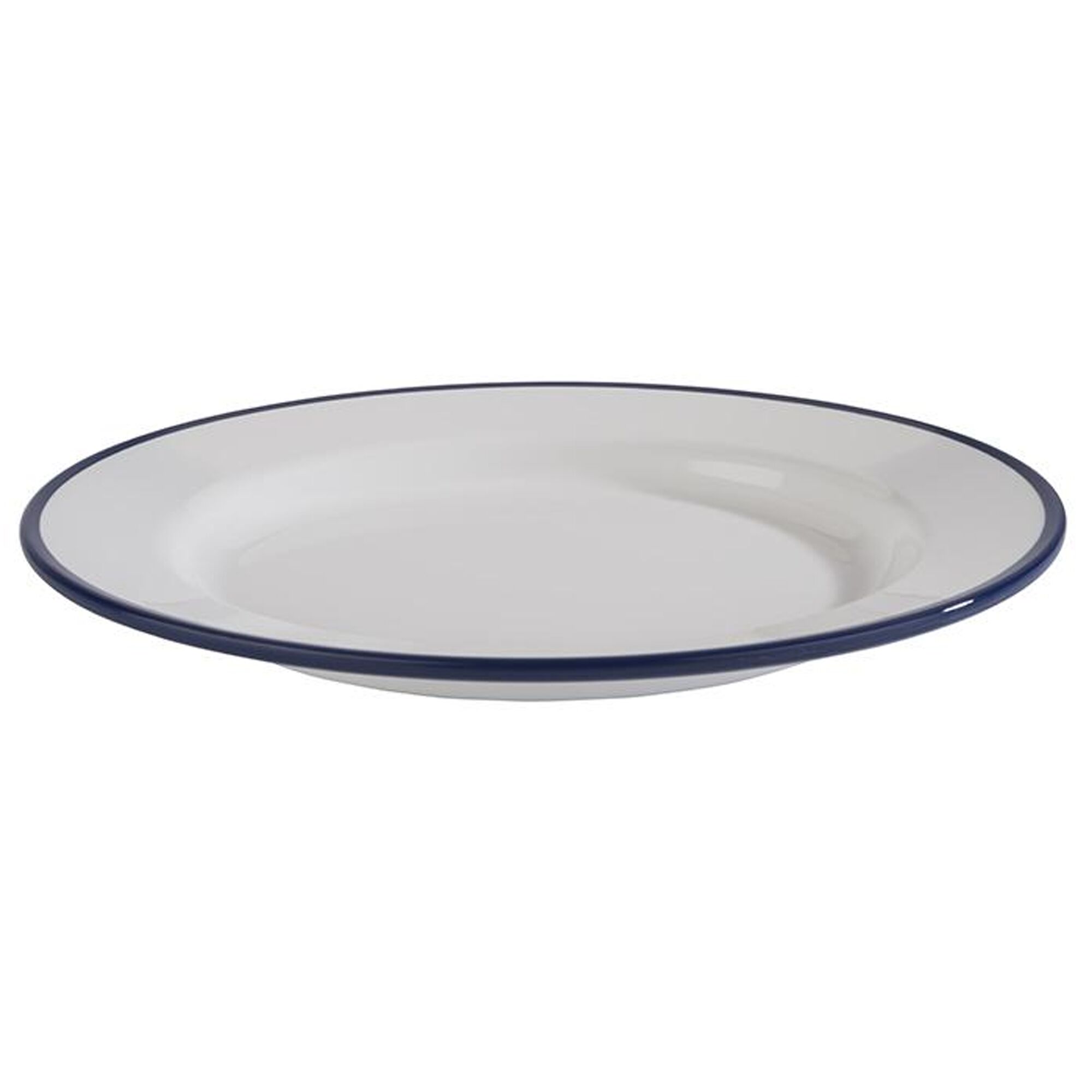 (6 pièces) ENAMEL LOOK - Assiette - Mélamine - Ø 205 mm, H : 20 mm