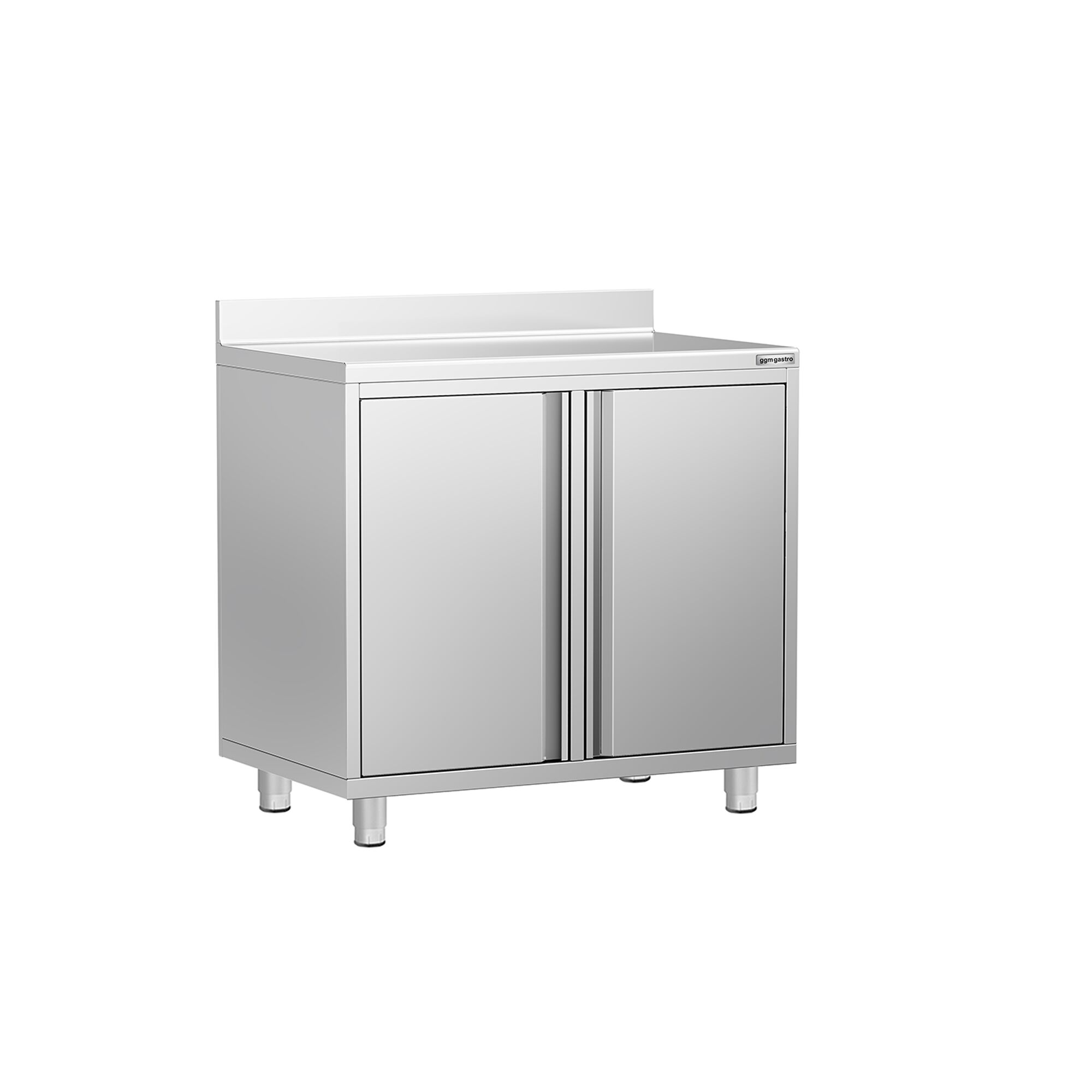 Armoire de travail pour machine à café filtre - 1000x600mm - avec dosseret - 2 portes battantes