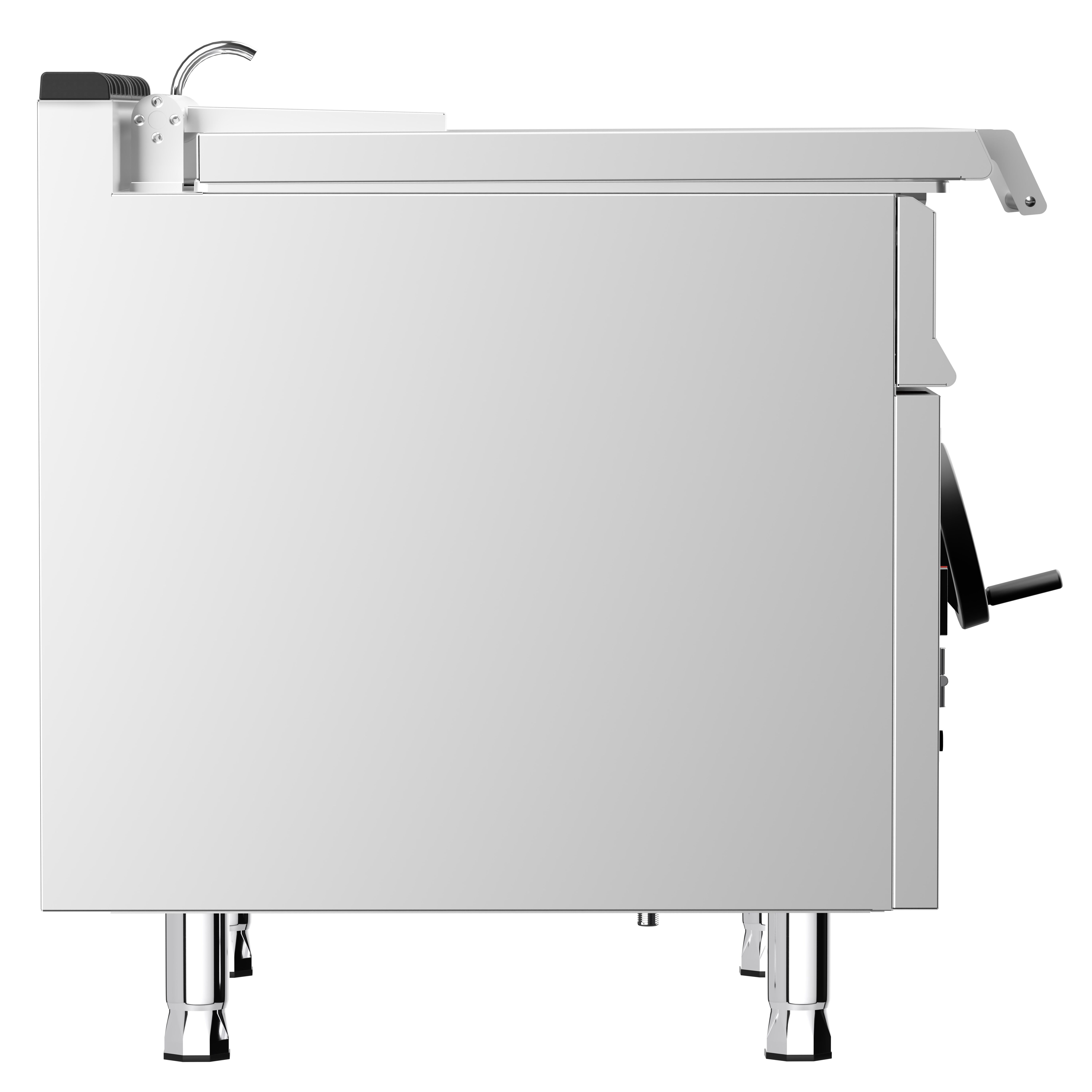 Sauteuse basculante à gaz – 80 litres – 20,5 kW – avec volant manuel et raccordement d’eau