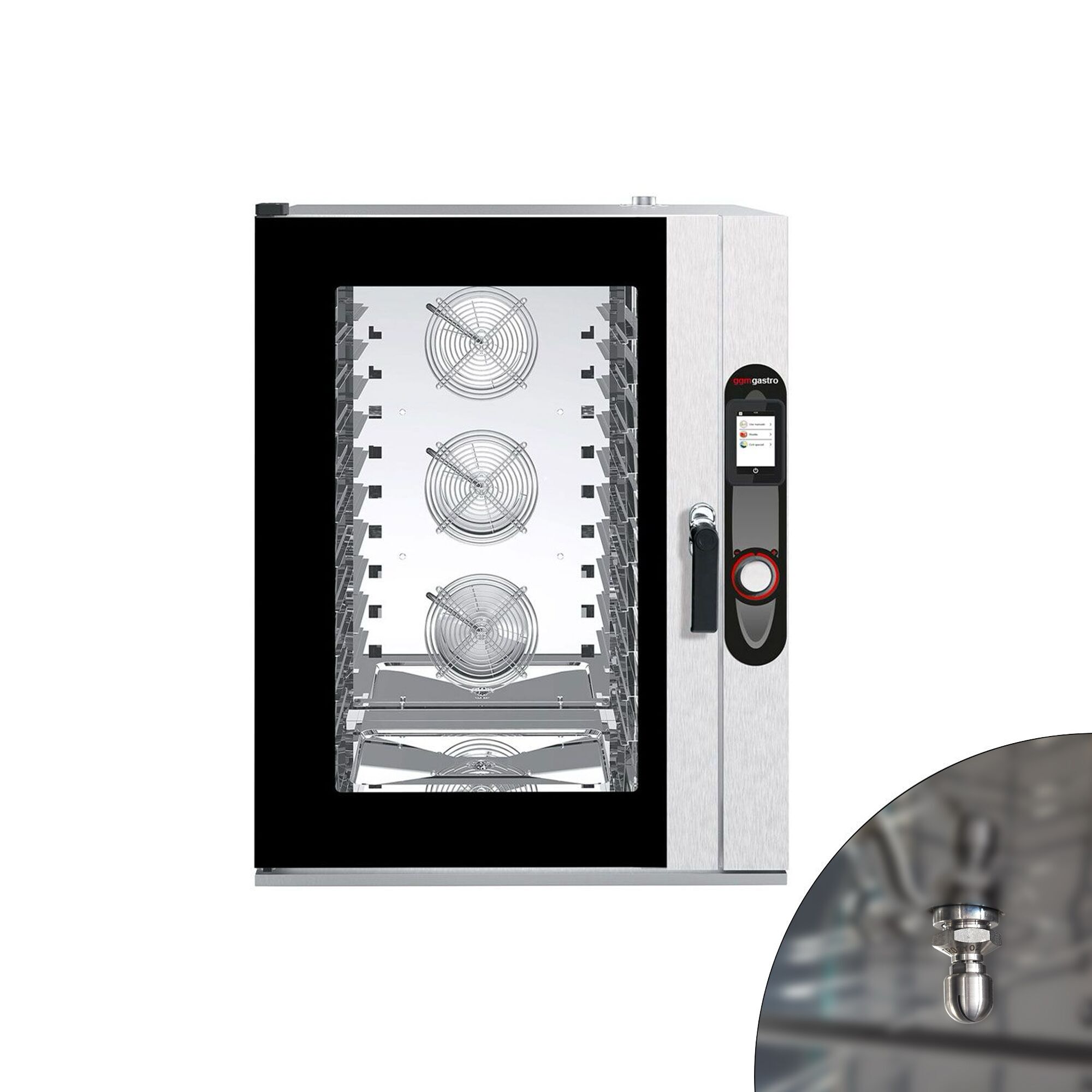 Bakery-Electric Commercial Combi Oven - Touchscreen Controls - 10x EN 600x400 - incl. Automatic washing system