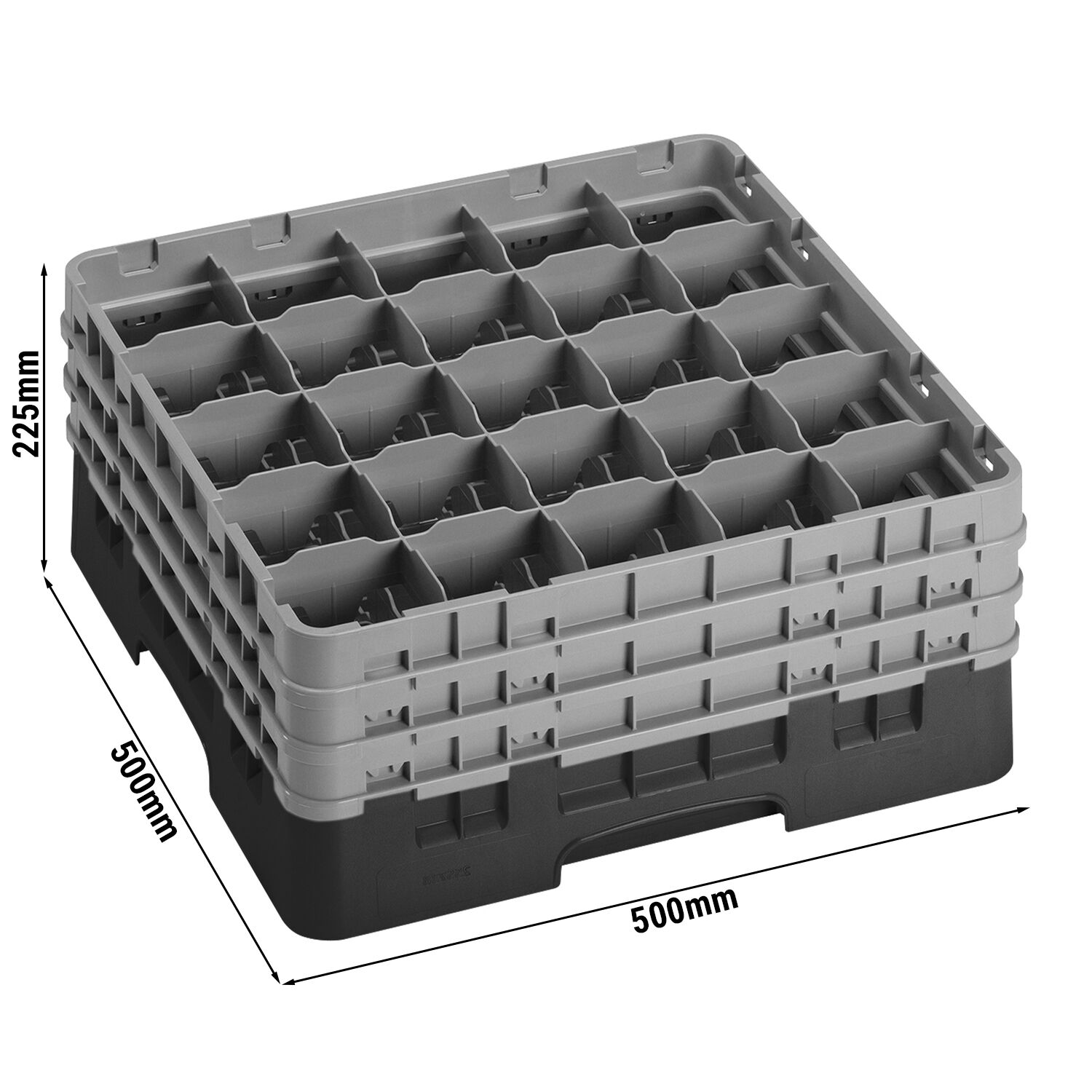 CAMBRO | CAMRACK® Glass Rack – 25 Compartments – 500x500 mm – H 225 mm