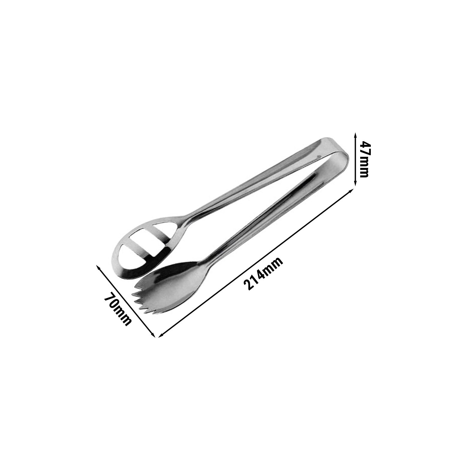 Pince de service - Ajourée - Longueur : 214mm - Acier inoxydable