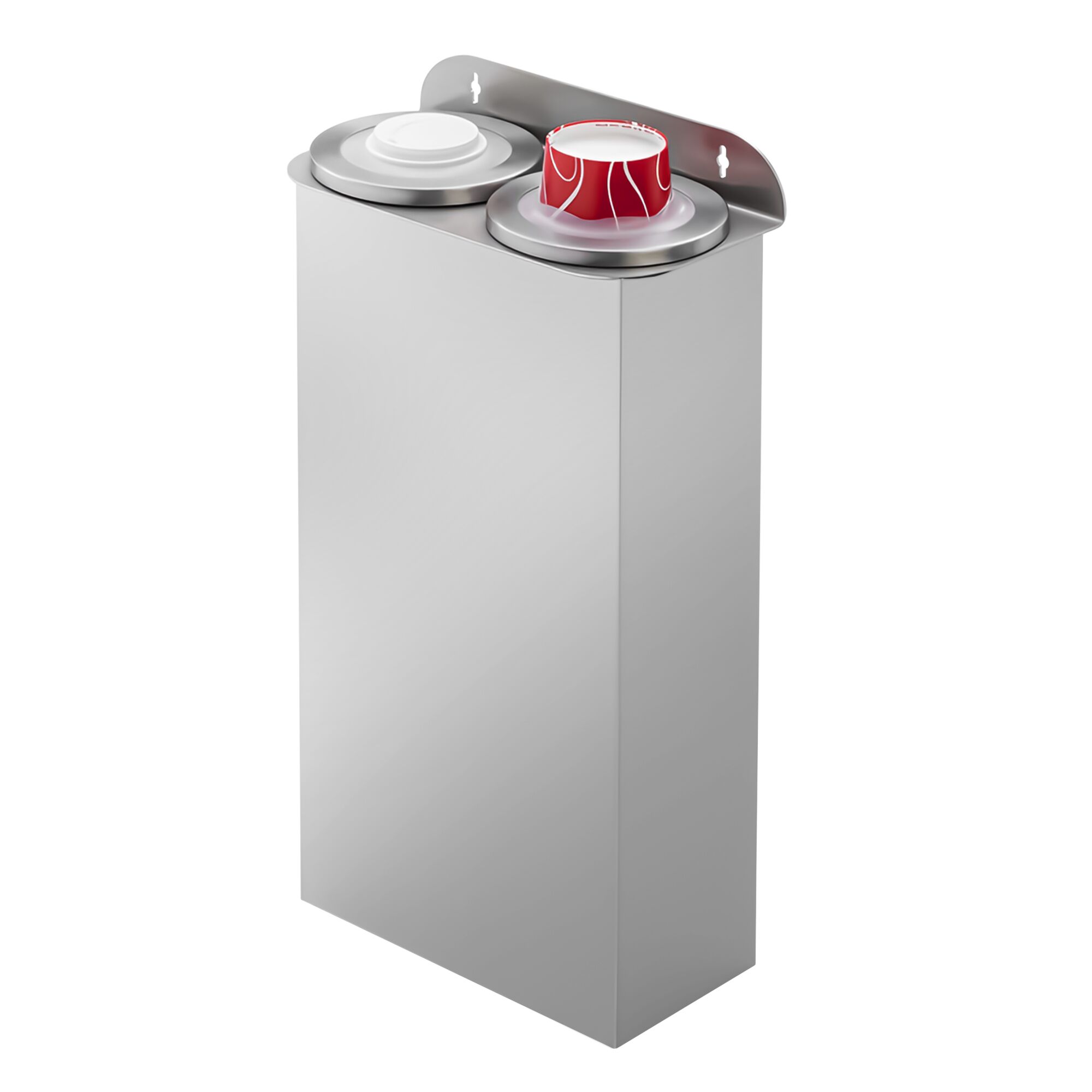 Doppio Dispenser porta bicchieri & Dispenser per coperchi - con 2 dispenser - Plastica - da parete