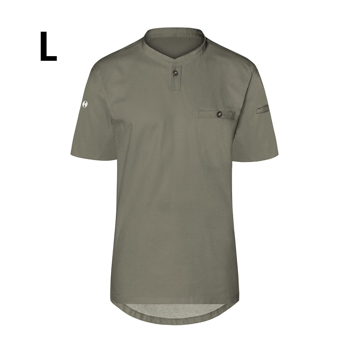 (6 pièces) KARLOWSKY | Chemise de travail manches courtes homme Performance - Sauge - Taille : L