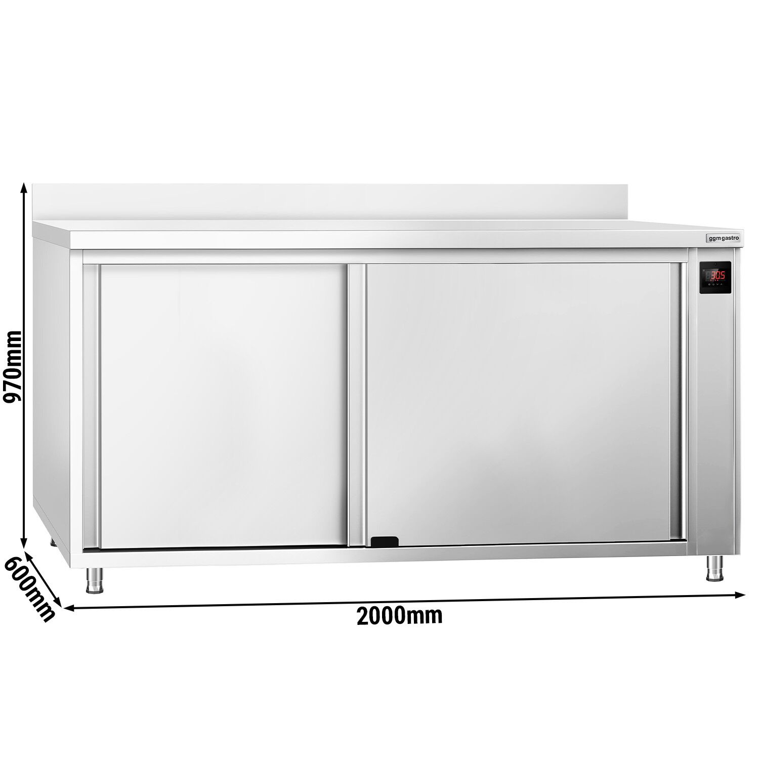 Armoire chauffante professionnelle - 2kW - 1 étagères - 2000x600x970mm