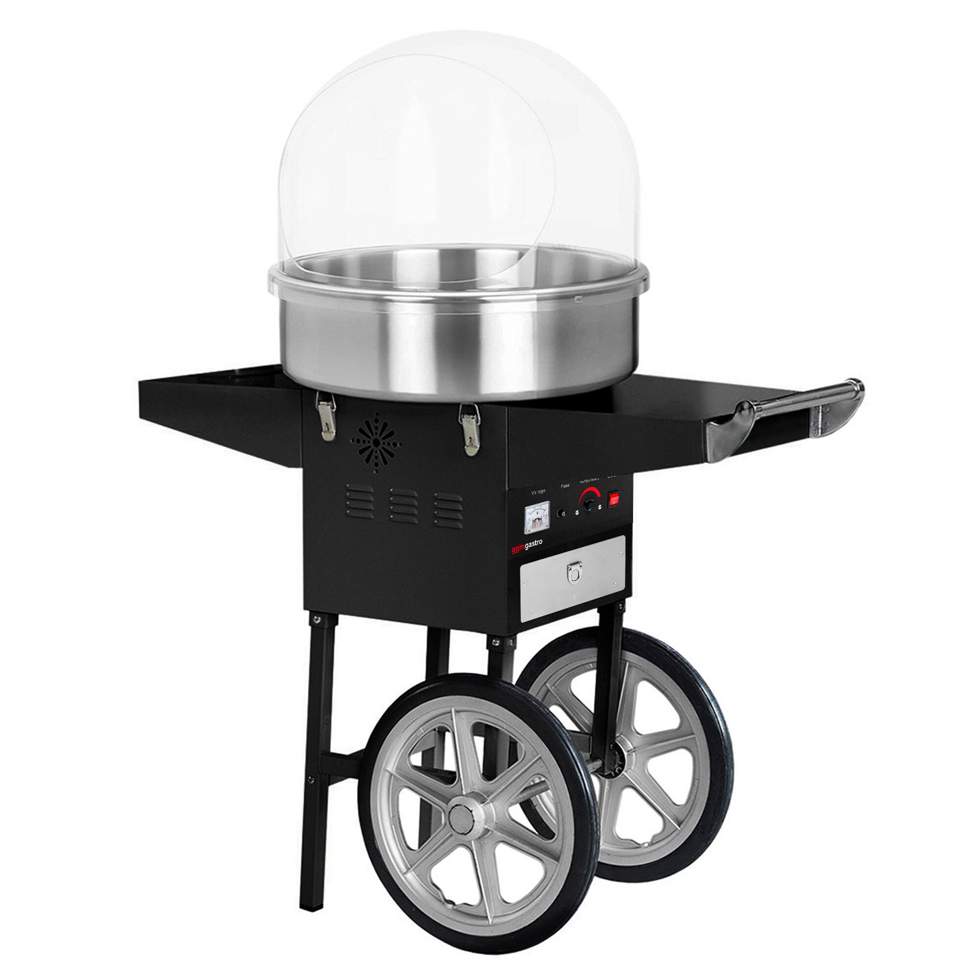 Machine à barbe à papa - Ø 520 mm - 1,08 kW - Noir - incl. protection hygiénique