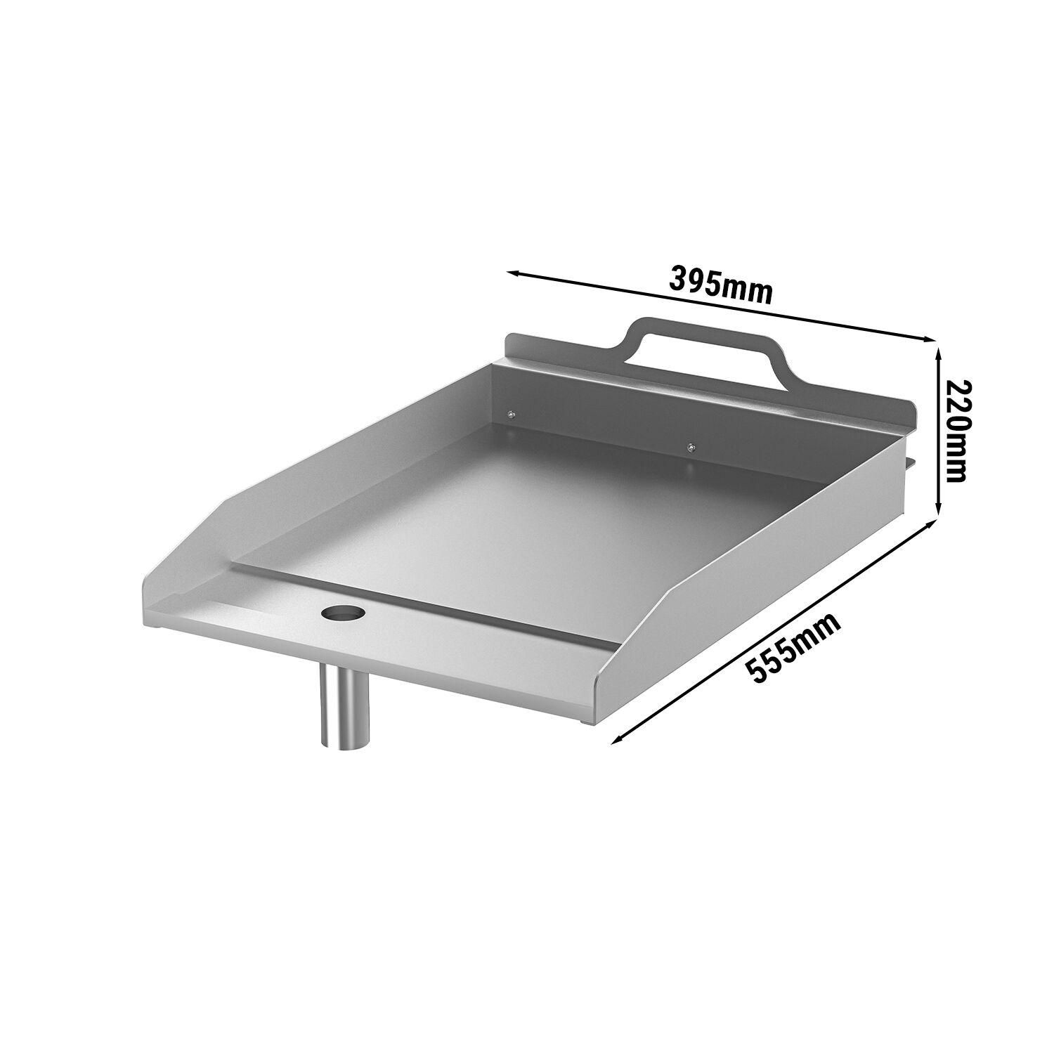 Grill Plate for Gas Water Barbecue - 395x555x220mm - Cast Iron with Teflon coating - for GWGK80 & GWGK120