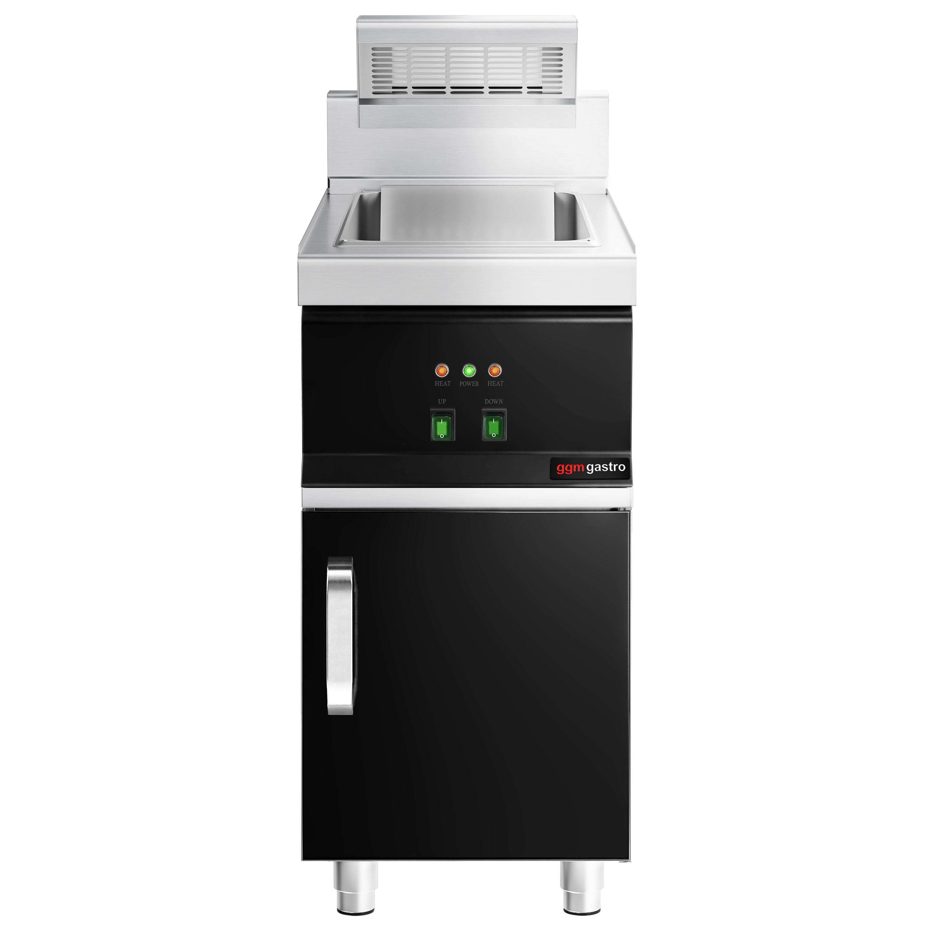 Electric Chip Scuttle - 1.17kW - 1x GN 1/1 - with base cupboard - 1 Door