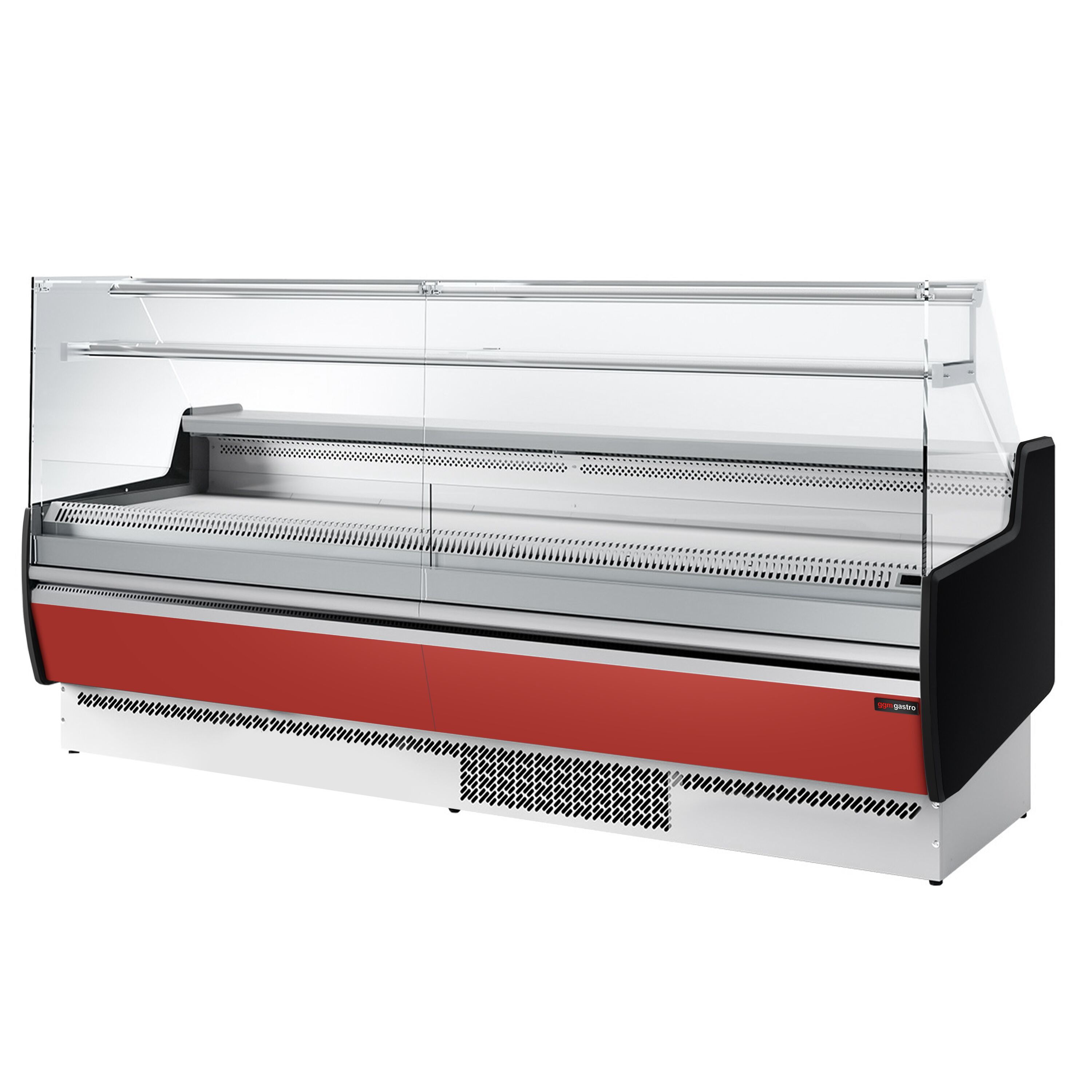 Serve Over Counter - 2560mm - with 4 doors - front panel red - capacity 282 litres