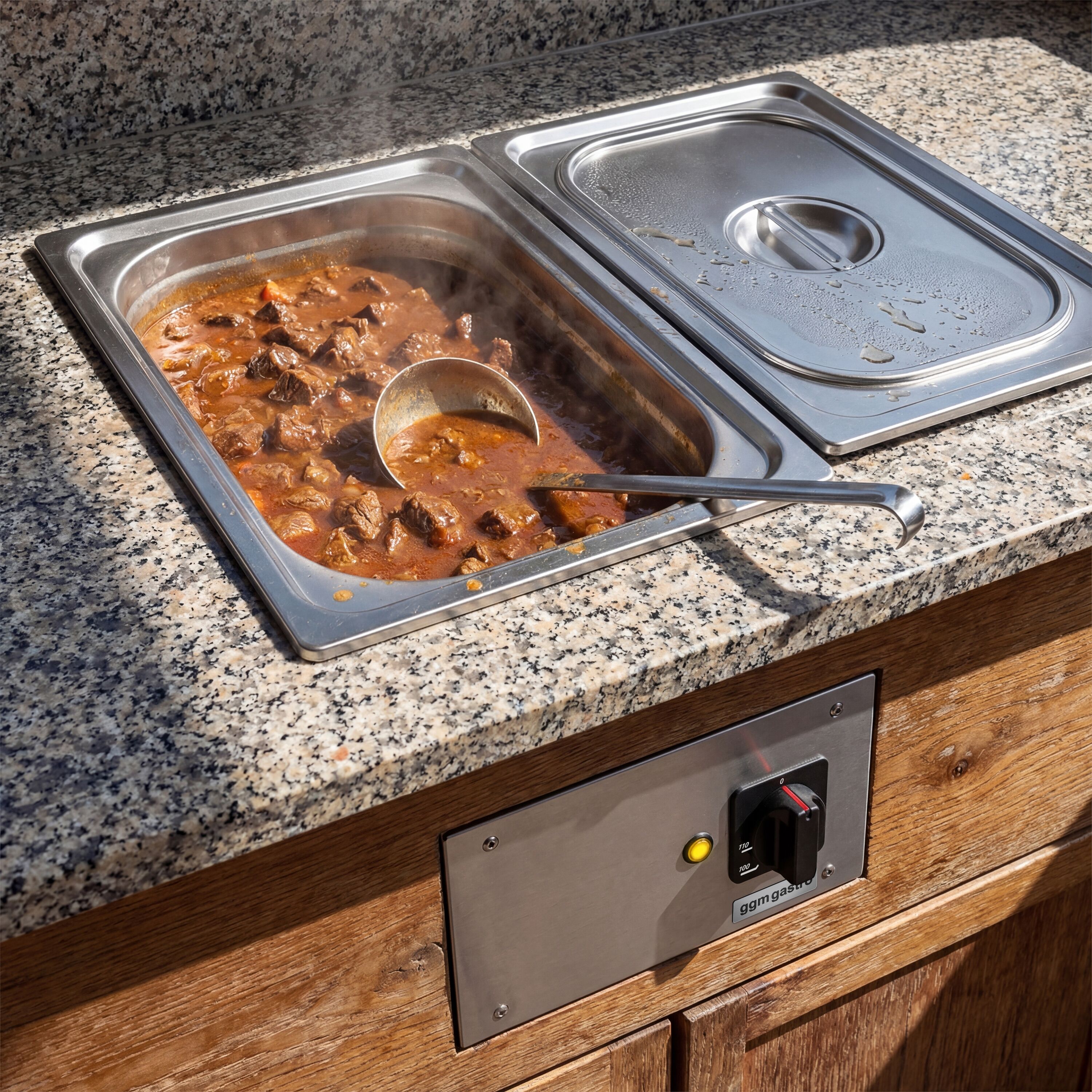 Bain-marie électrique encastrable - 1,5 kW - 1x GN 1/1