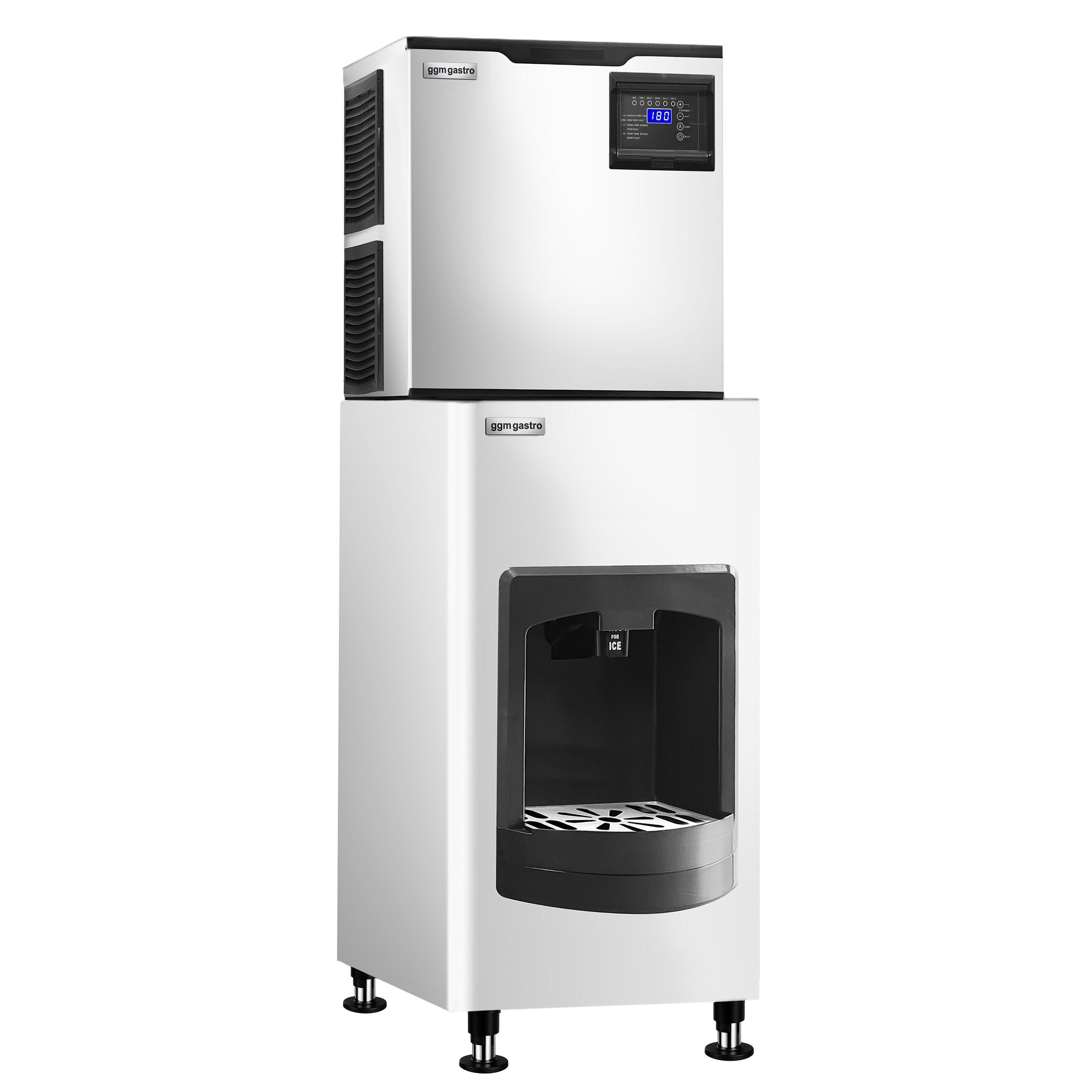 Machine à glaçons - Cubes - 160 kg/24 h - avec distributeur de glaçons