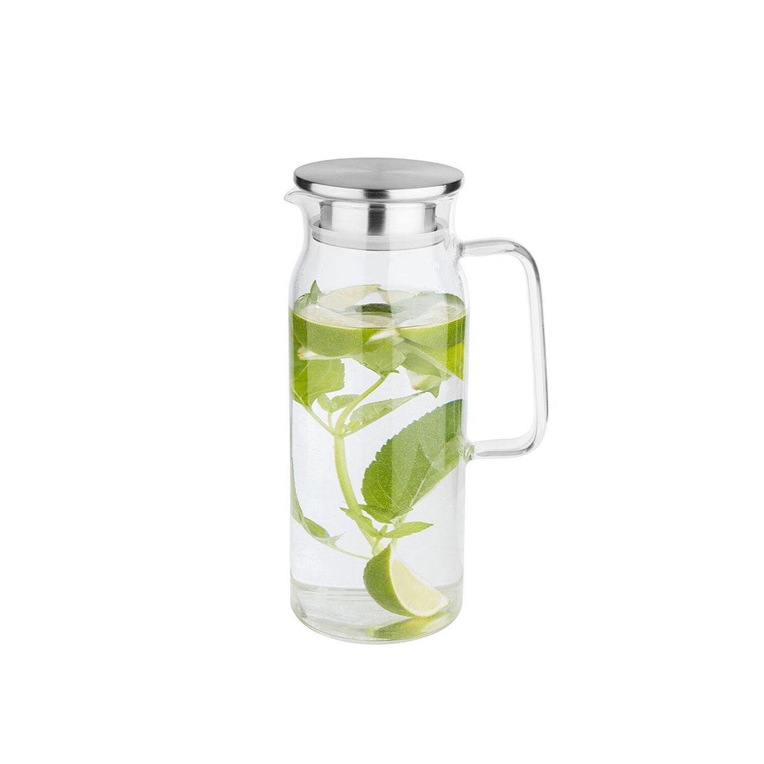 (6 st) Karaff Set - 1,5 l - Glas - lock med sil