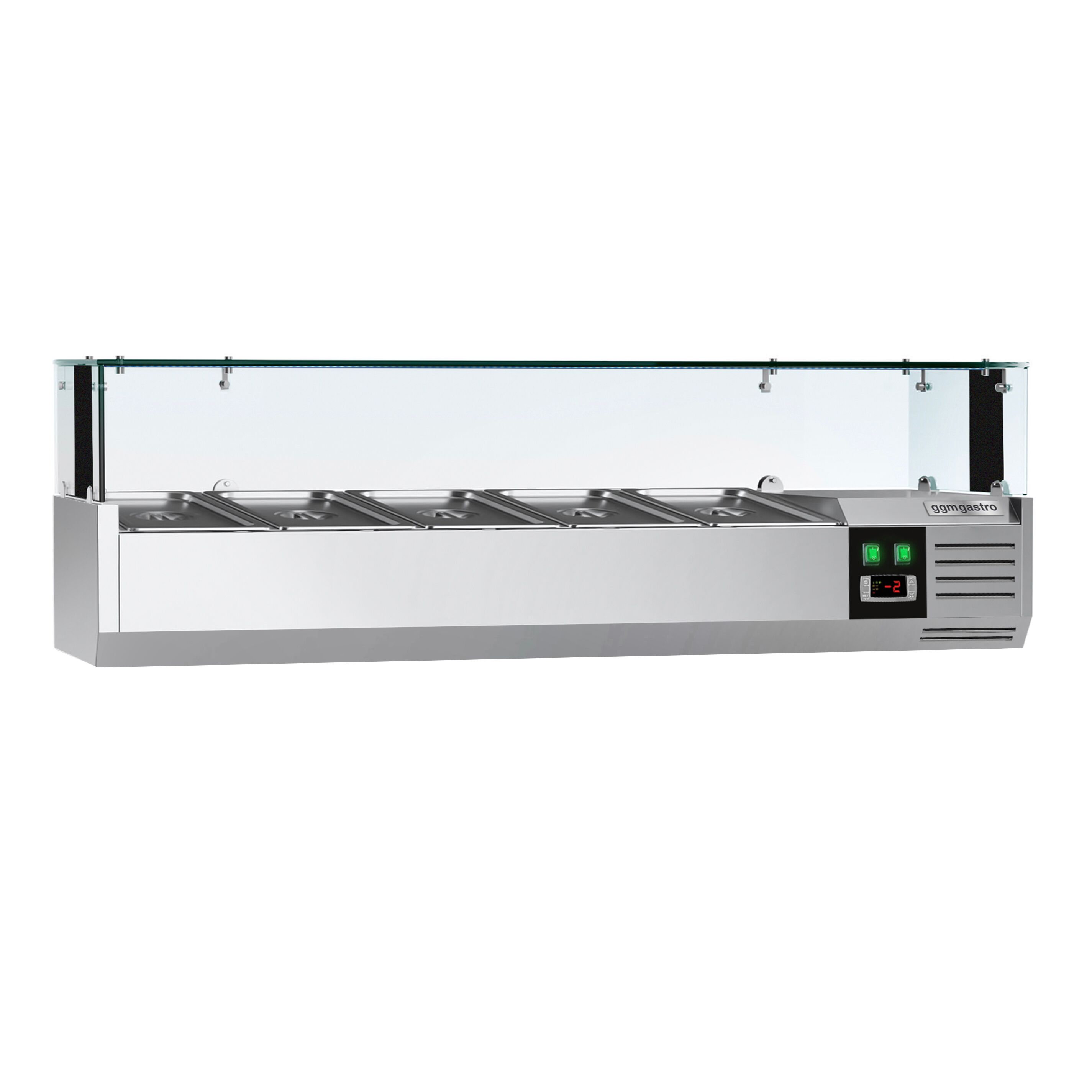 Vitrine Réfrigérée à Ingrédients PREMIUM avec éclairage LED - 1200x335mm - 5x GN 1/4