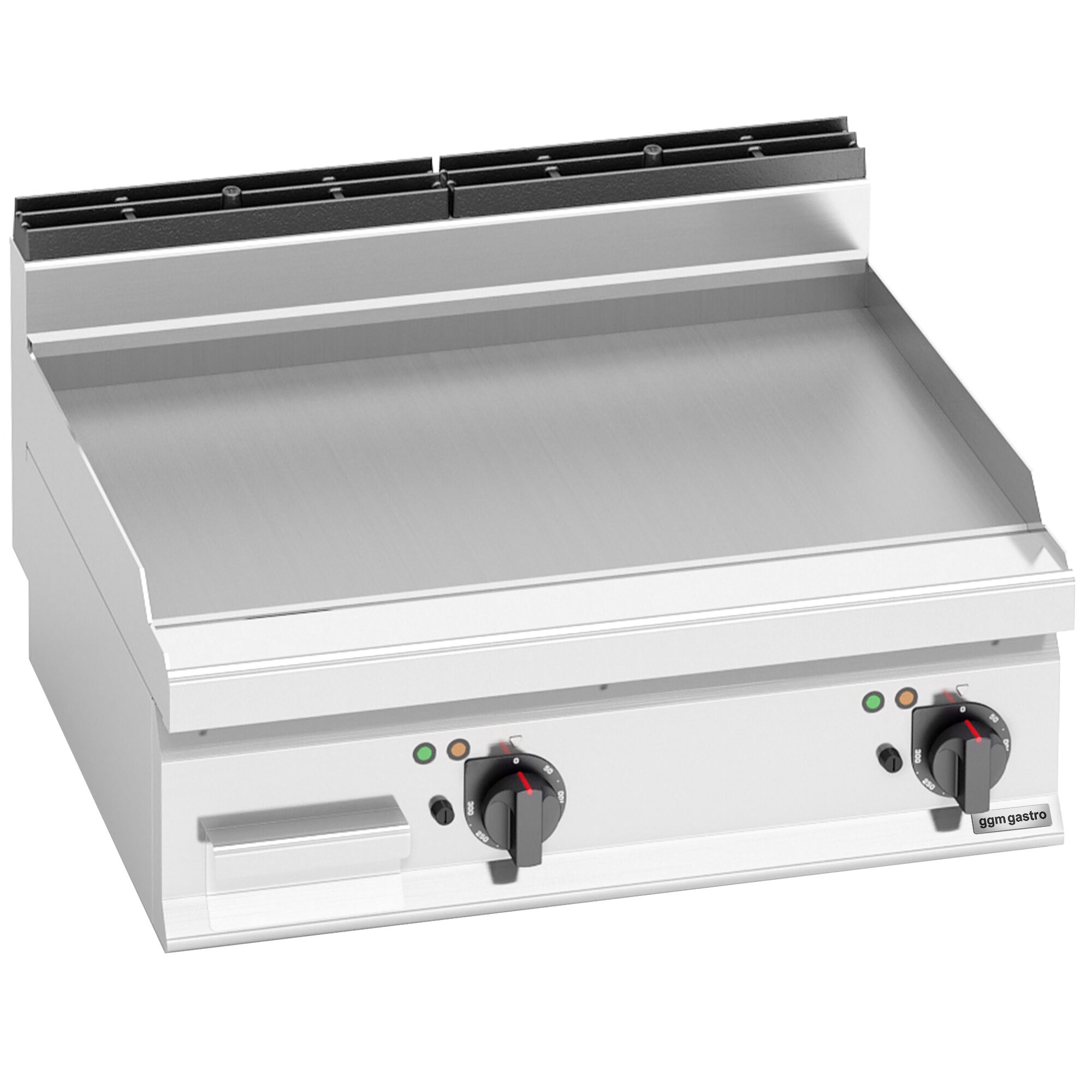 Plancha électrique - plaque acier - 2 zones - 9,6 kW - Lisse - Surface de cuisson : 795x500mm