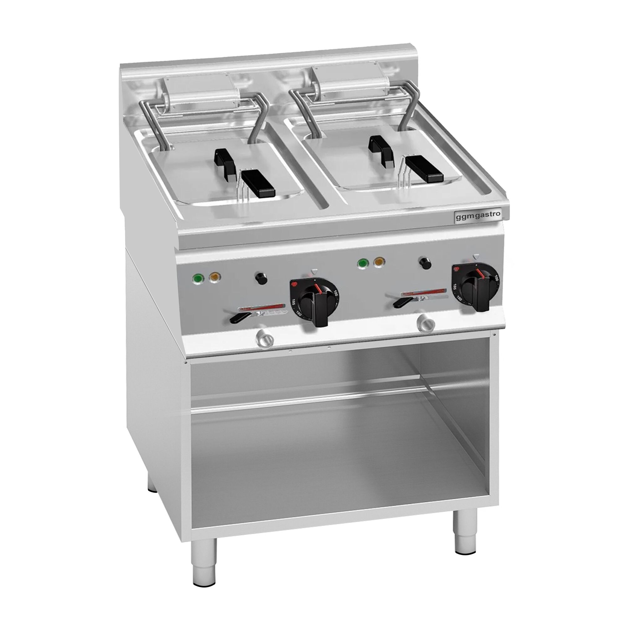 Friteuse électrique double – 10+10 litres – 12 kW – incl. support inférieur