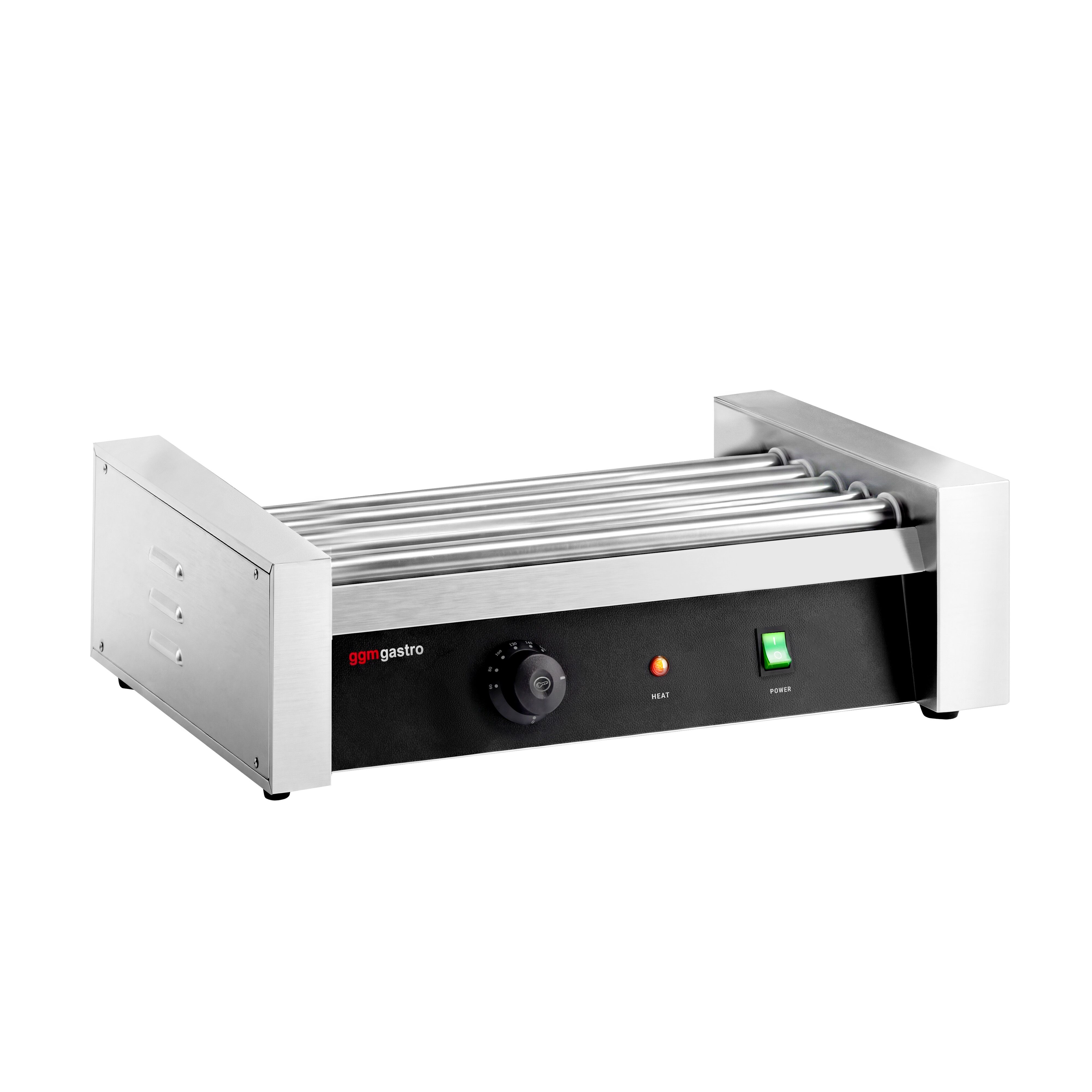 Commercial Hot Dog Roller Grill - 5 Rollers - Single Heating Zone